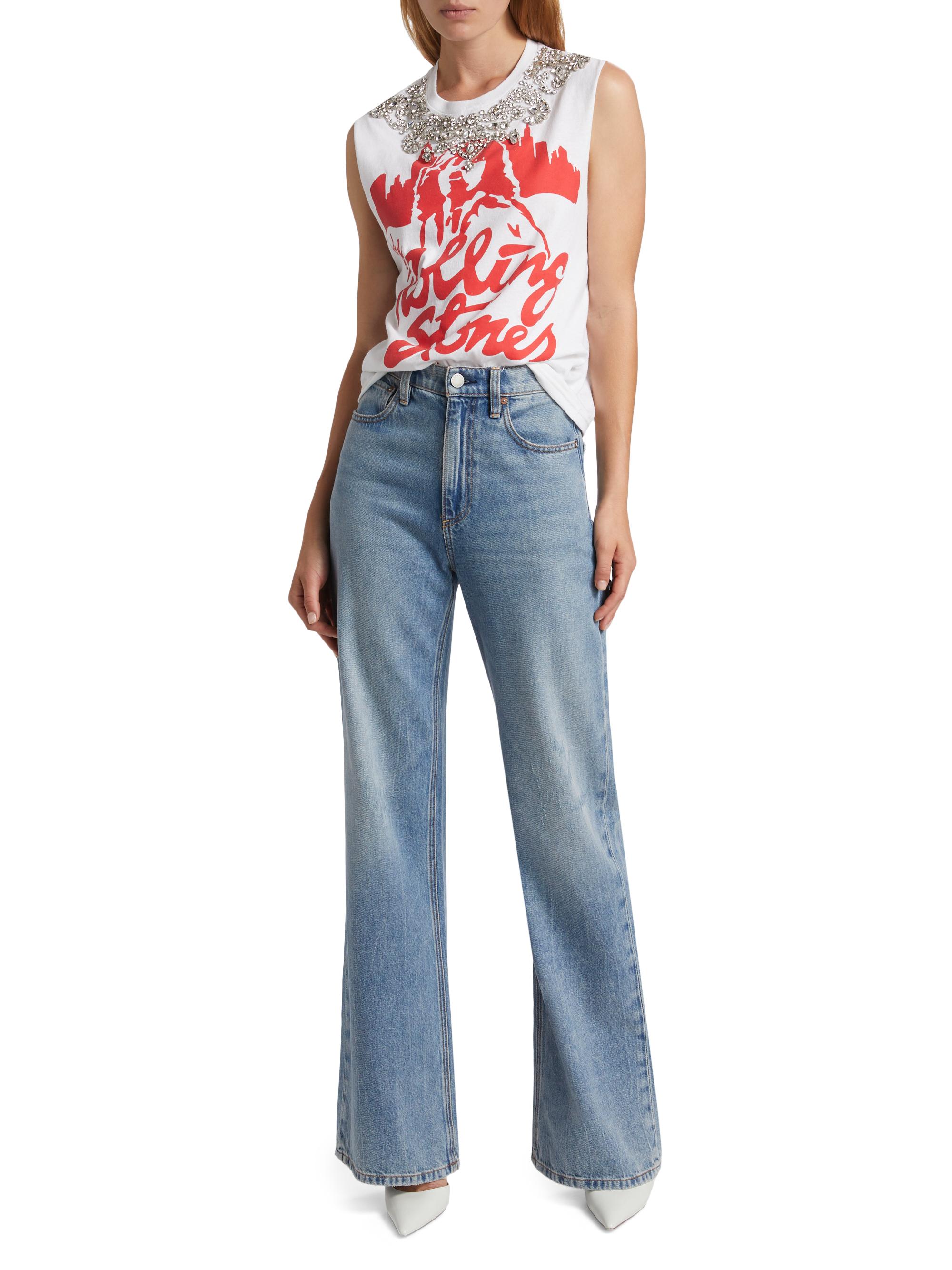 Alice + Olivia Micah Embellished Muscle Tank | Saks Fifth Avenue