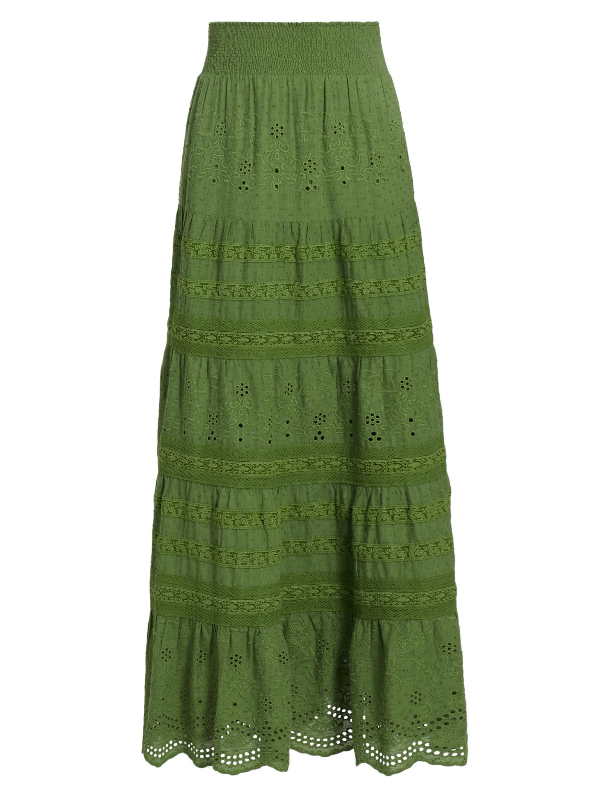 Alice + Olivia Women's Aisha Tiered Midi-Skirt - Avocado