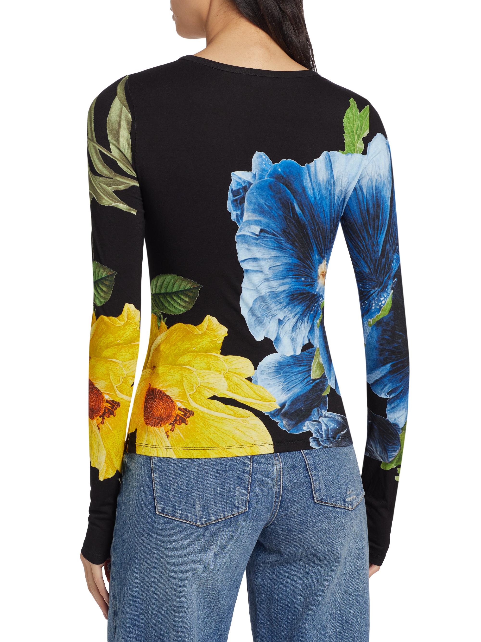 トップス Alice Alice + Olivia Delaina Floral Long-Sleeve Top | Saks Fifth