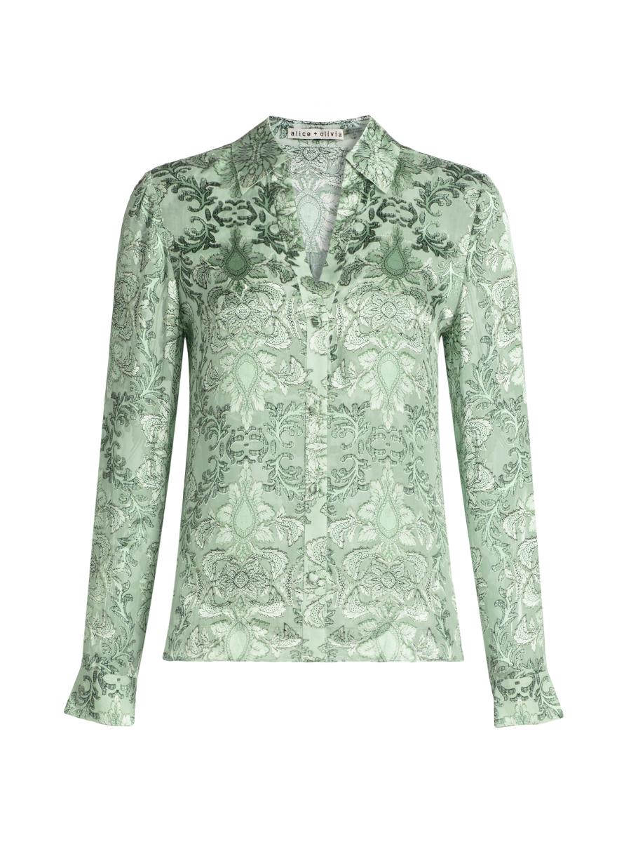 Alice+Olivia - 美品 alice+olivia ステイシー×ファッションブック シルクブラウス Alice + Olivia Eloise Butterfly Silk-Blend Blouse | Saks
