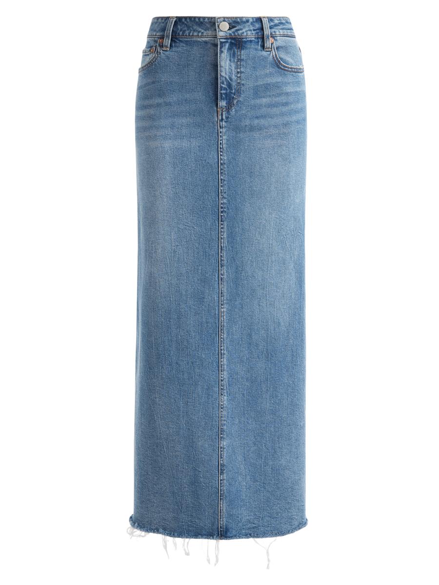 ALICE + OLIVIA Marissa Denim Maxi Skirt | Saks Fifth Avenue