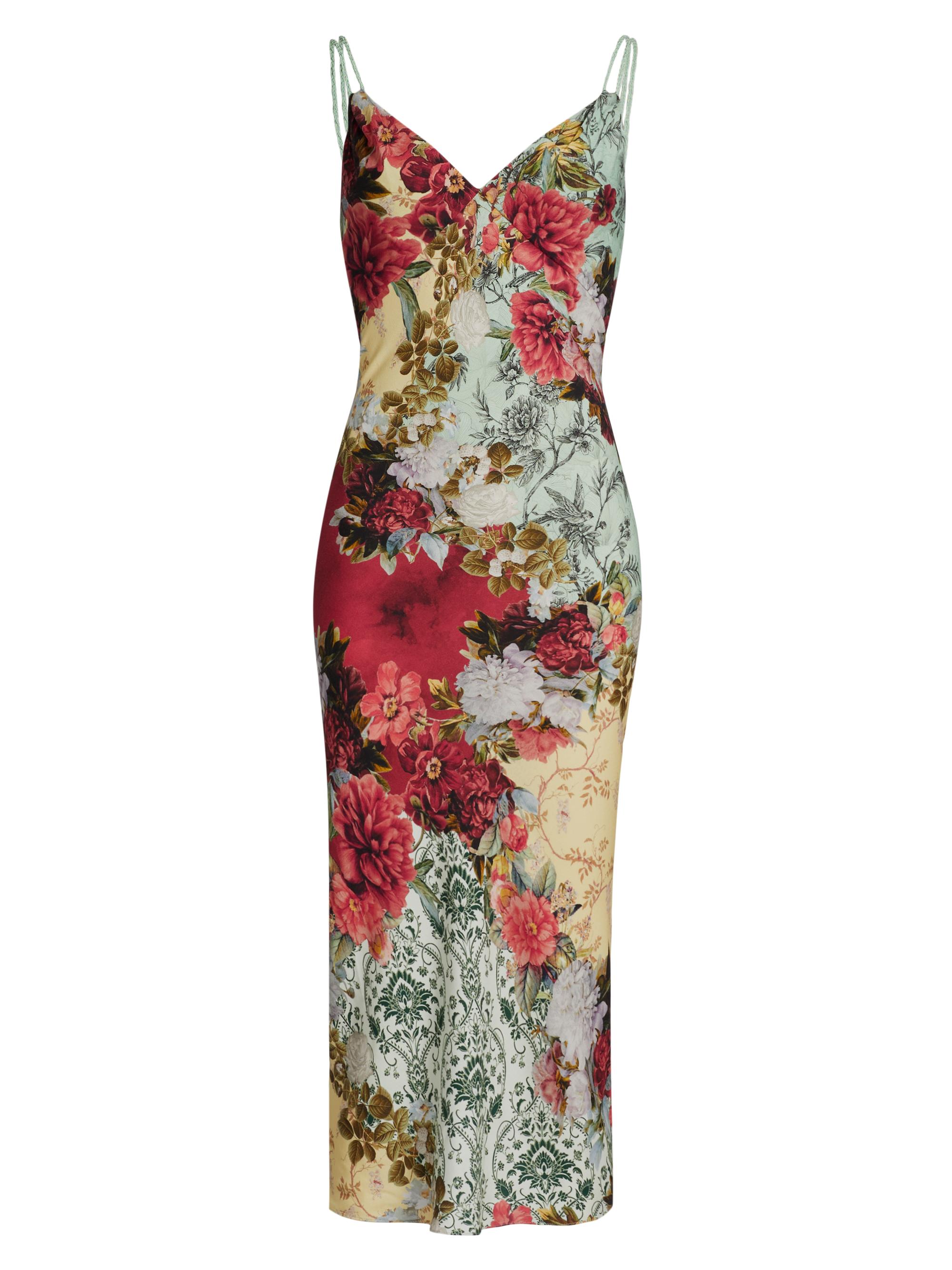 Alice + Olivia Women's Kiro Crepe V-Neck Slipdress - Oakley