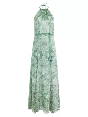 Shop Alice + Olivia Danika Halter Maxi Dress | Saks Fifth Avenue