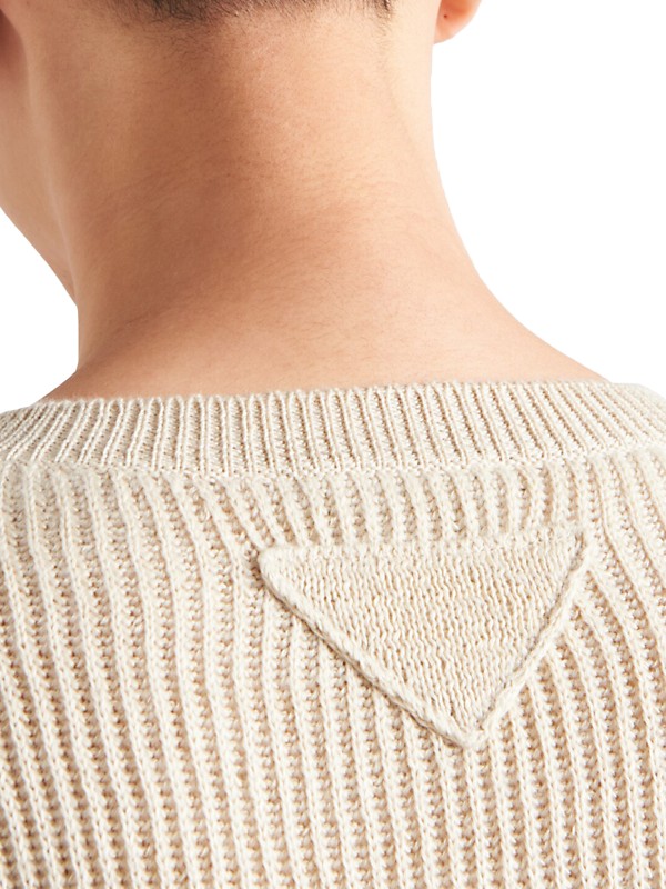 Shop Prada Cashmere and Linen V-Neck Sweater | Saks Fifth Avenue Shop Prada Cashmere and Linen V-Neck Sweater | Saks Fifth Avenue