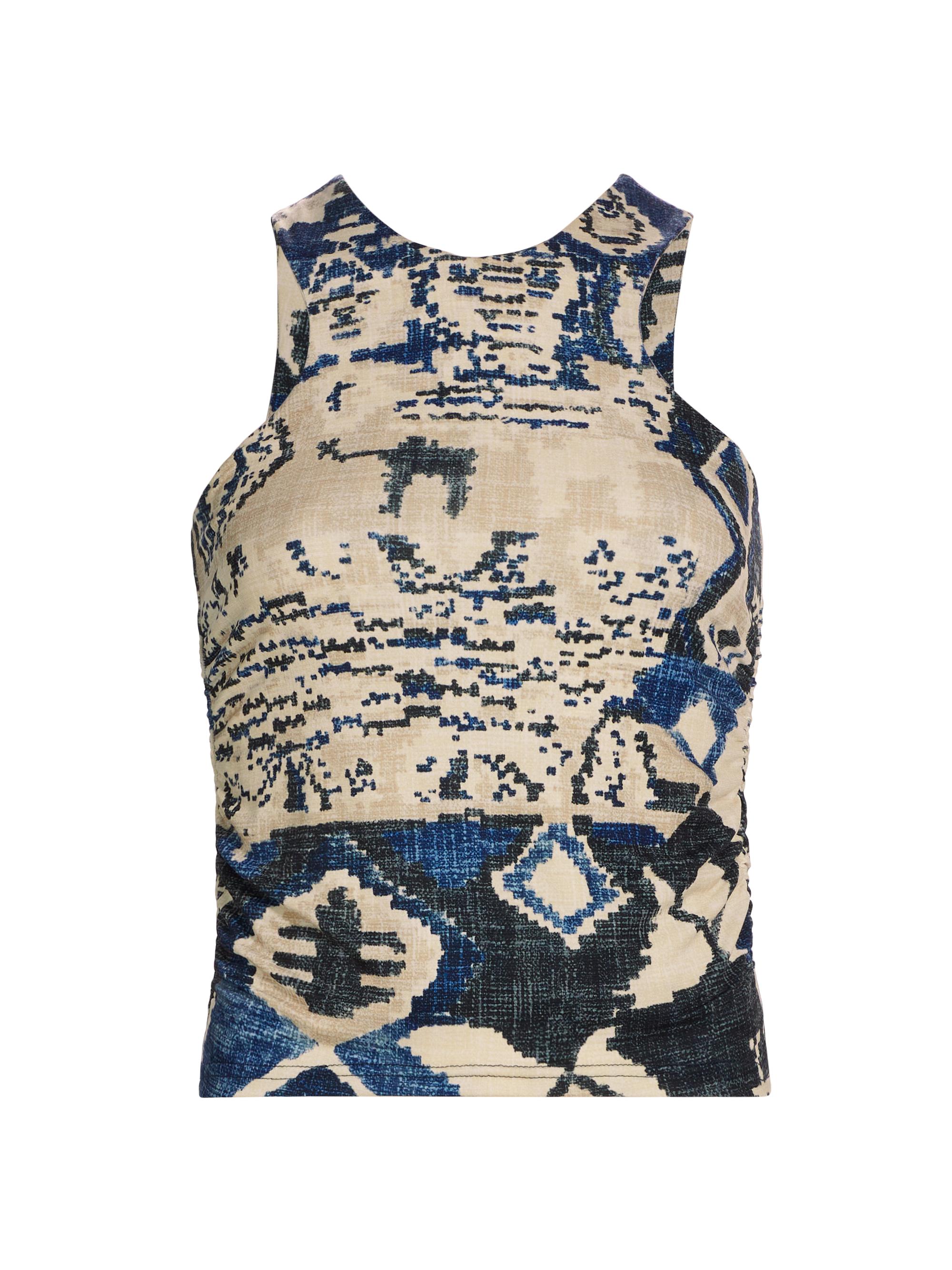 Maria Cher Women's Viamonte Berni Geometric Jersey Top - Burnt Navy