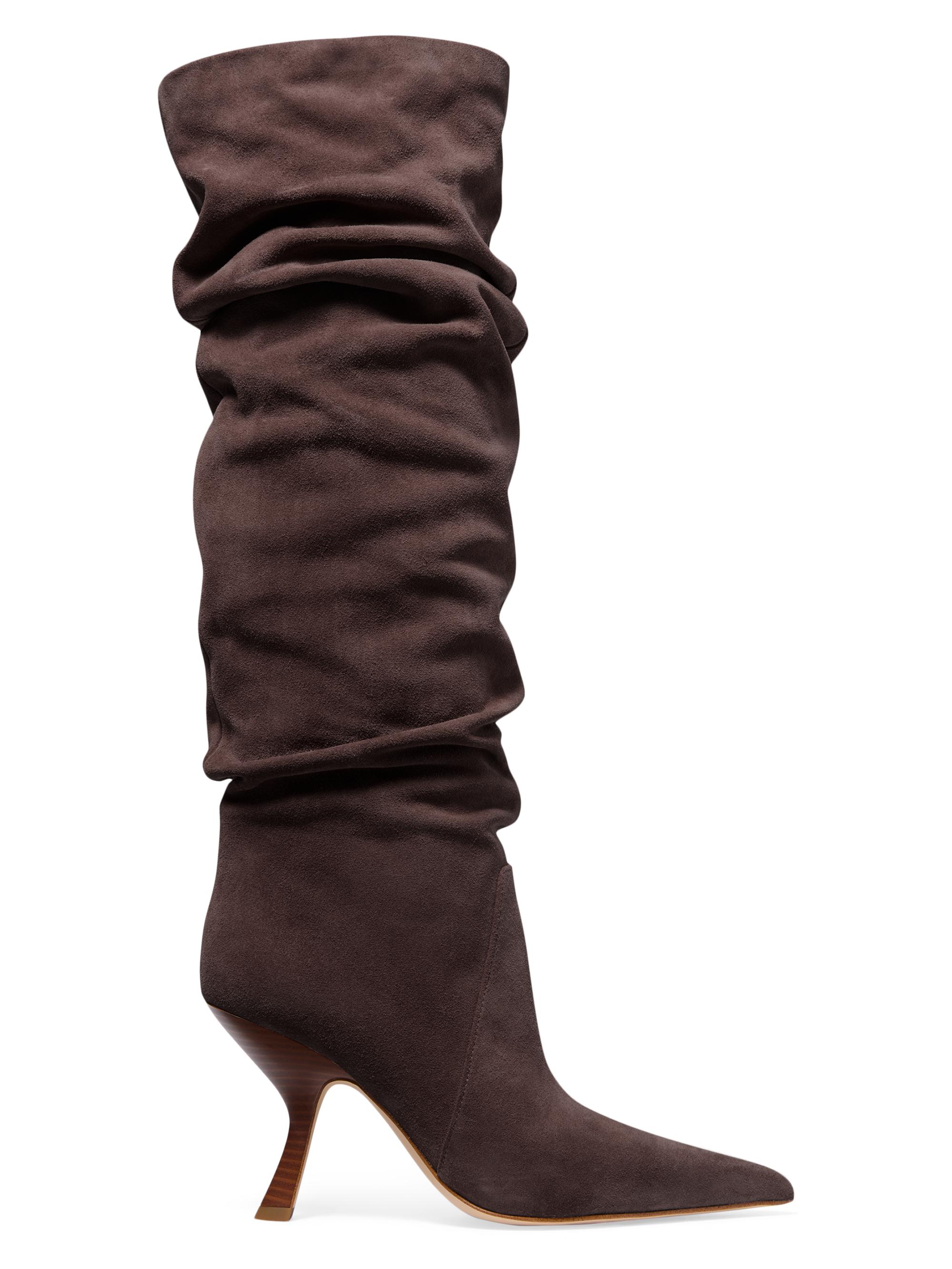 MICHAEL Michael Kors Women's Luna Suede Slouchy Boots - Chocolate