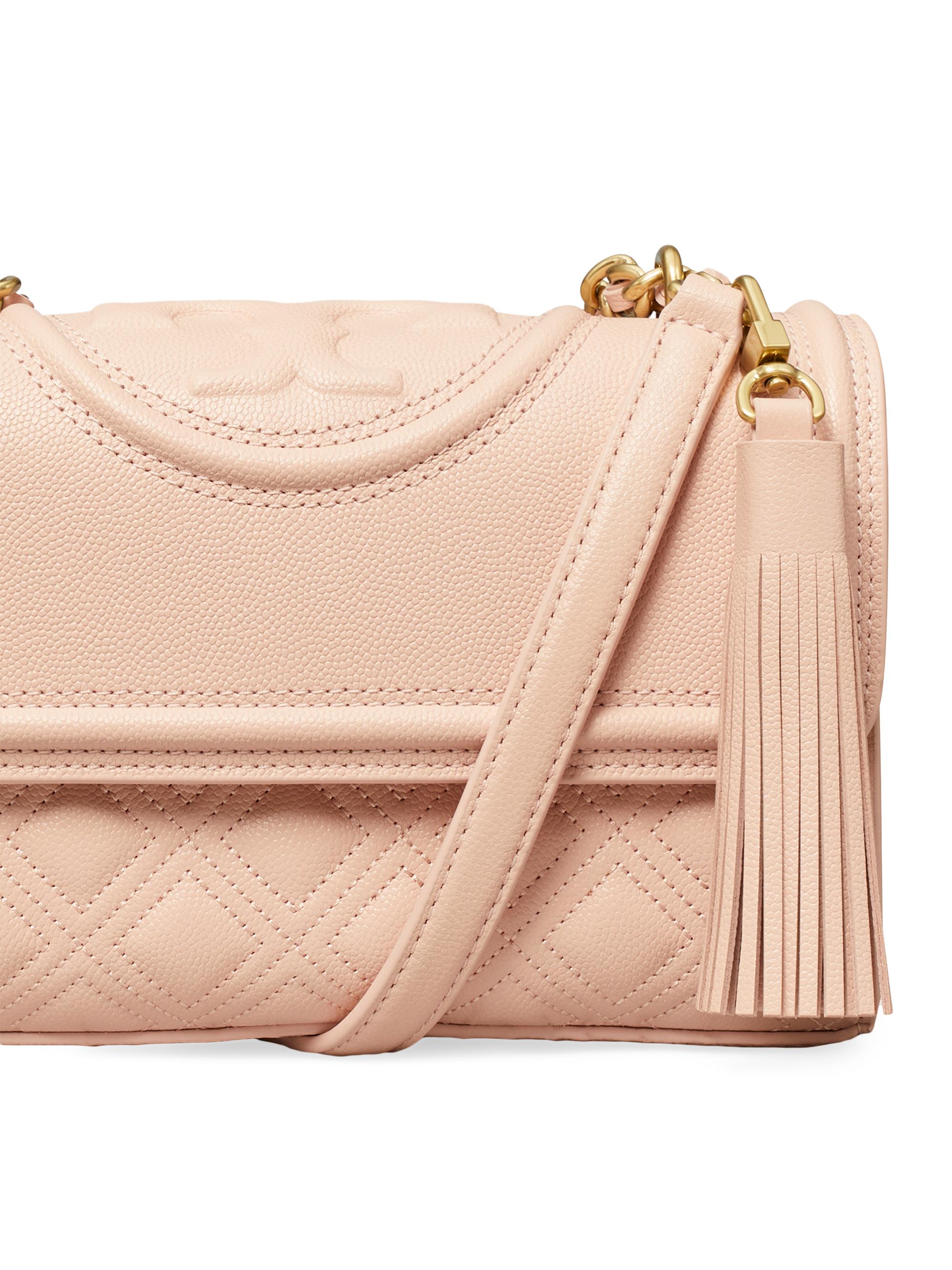 Shop Tory Burch Fleming Embossed Leather Convertible Bag Saks Fifth Avenue