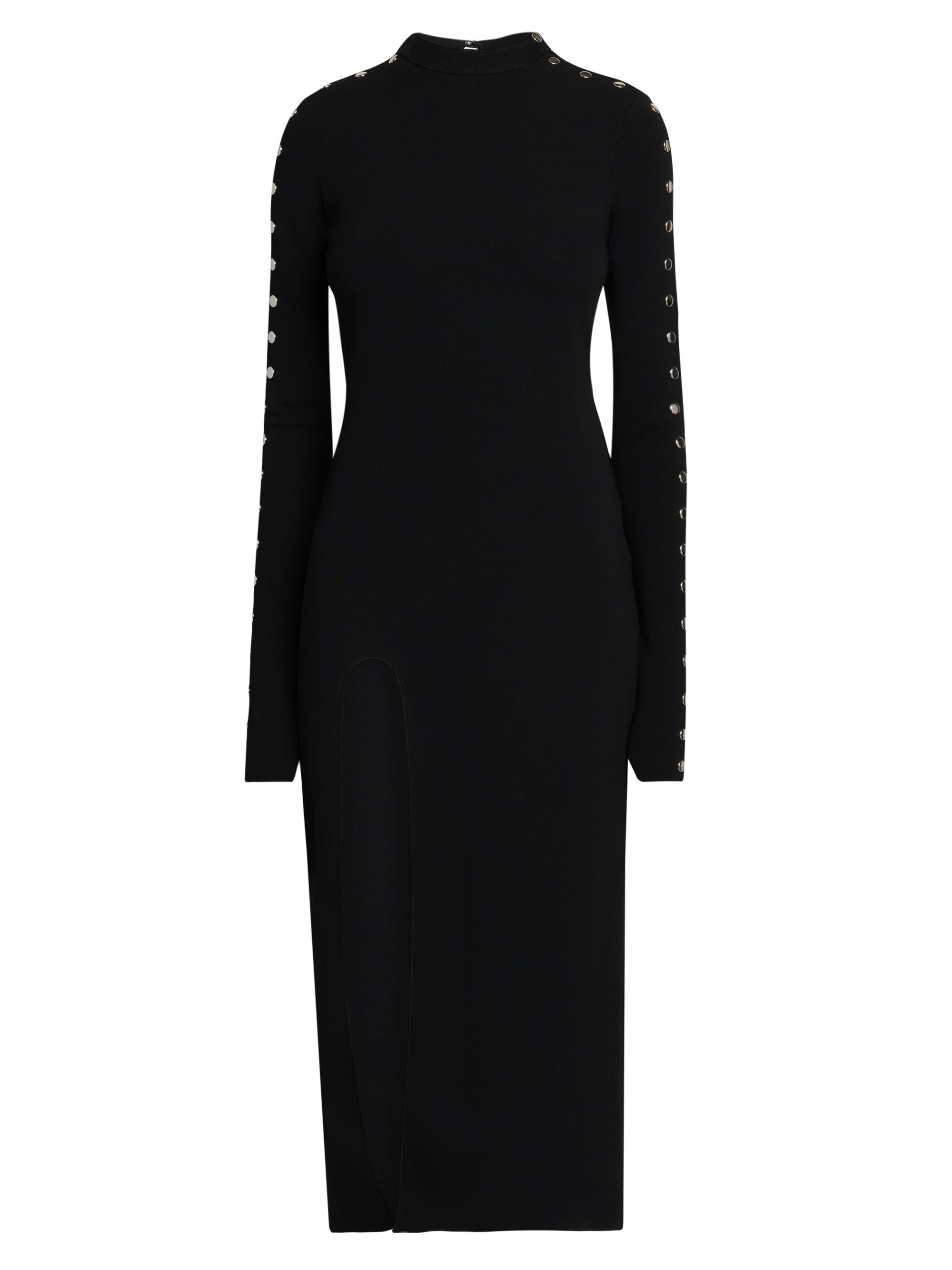 Stella McCartney Women's Studded Compact Knit Midi-Dress - Black