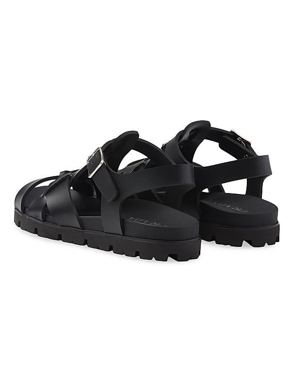Shop Prada Crisscross Rubber Sandals | Saks Fifth Avenue Shop Prada Crisscross Rubber Sandals | Saks Fifth Avenue