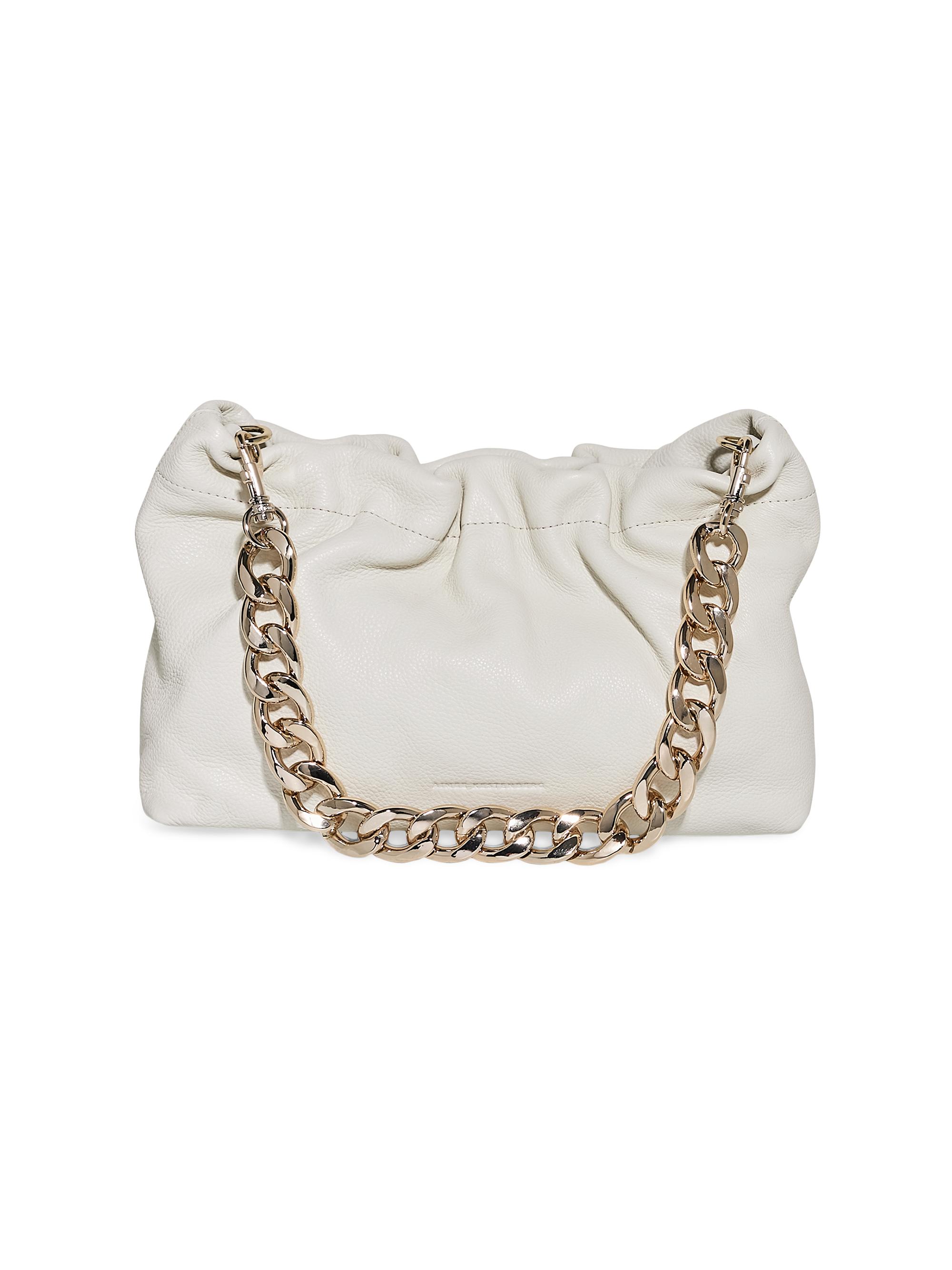 Aimee Kestenberg Women's Chain Leather Shoulder Bag - Vanilla
