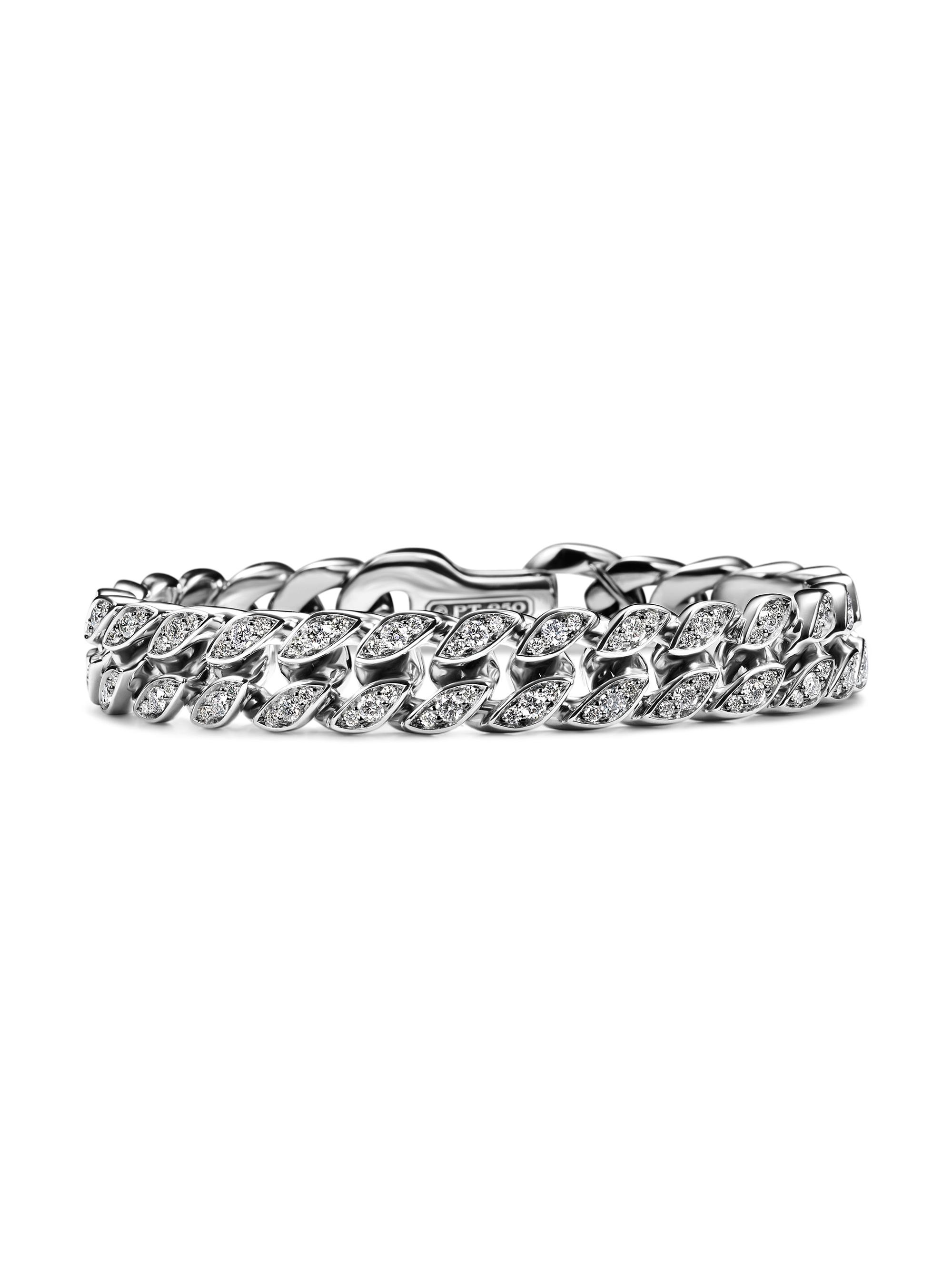 David Yurman Men's Curb Chain Bracelet in Platinum - Silver