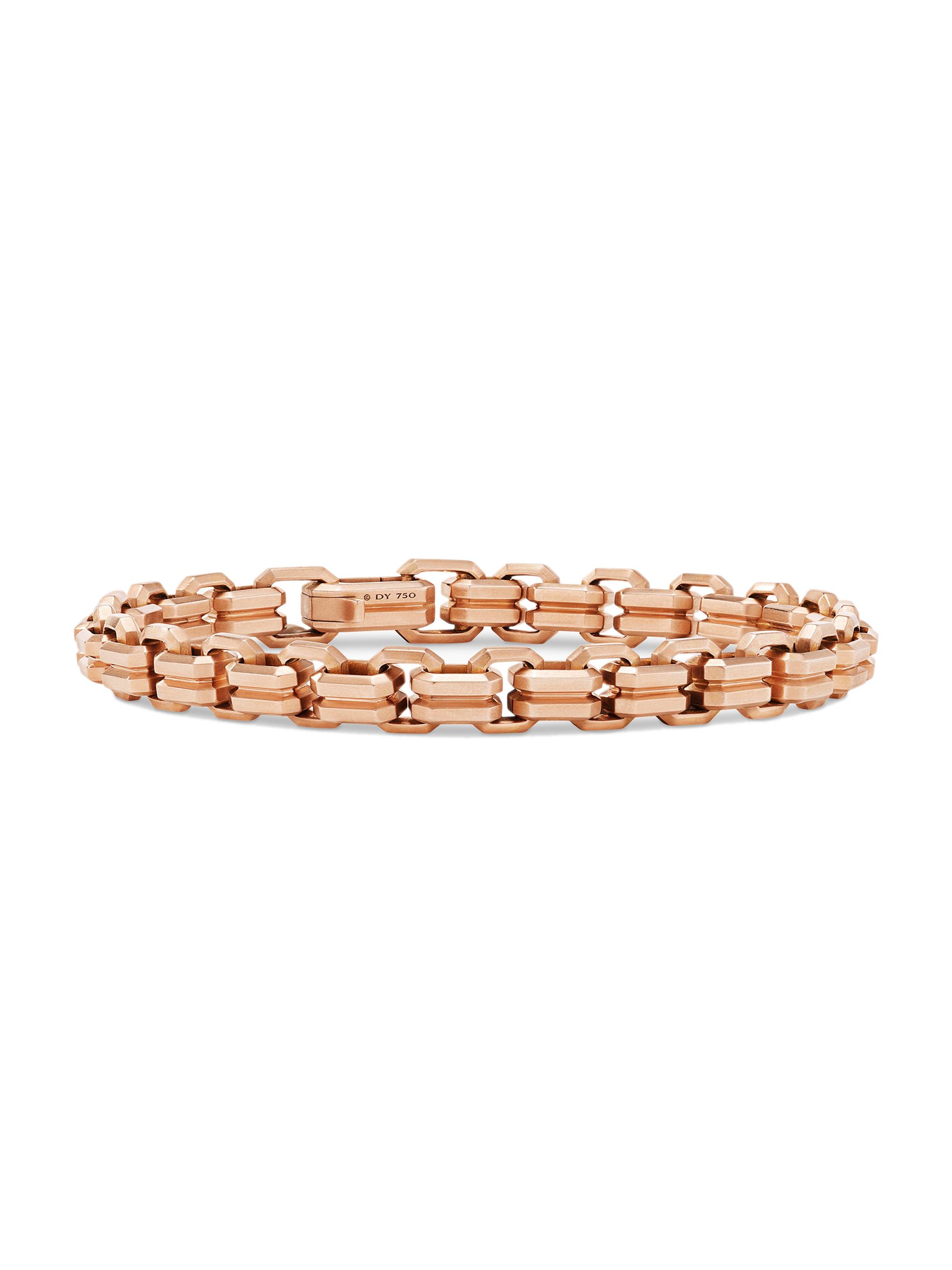 David Yurman Men's Streamline Double Heirloom Link Bracelet in 18K Rose Gold, 8MM - Rose Gold