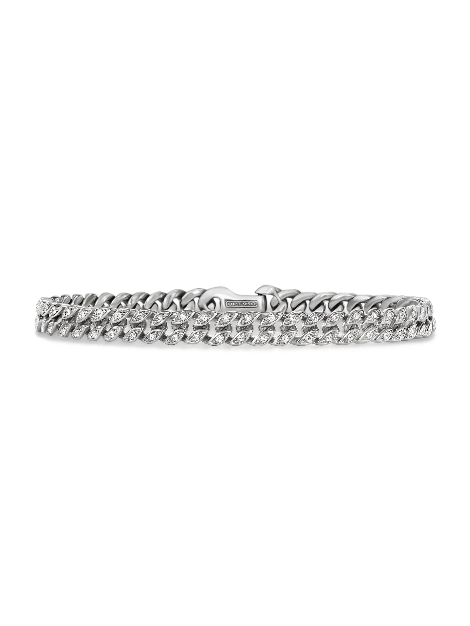David Yurman Men's Curb Chain Bracelet in Platinum - Silver