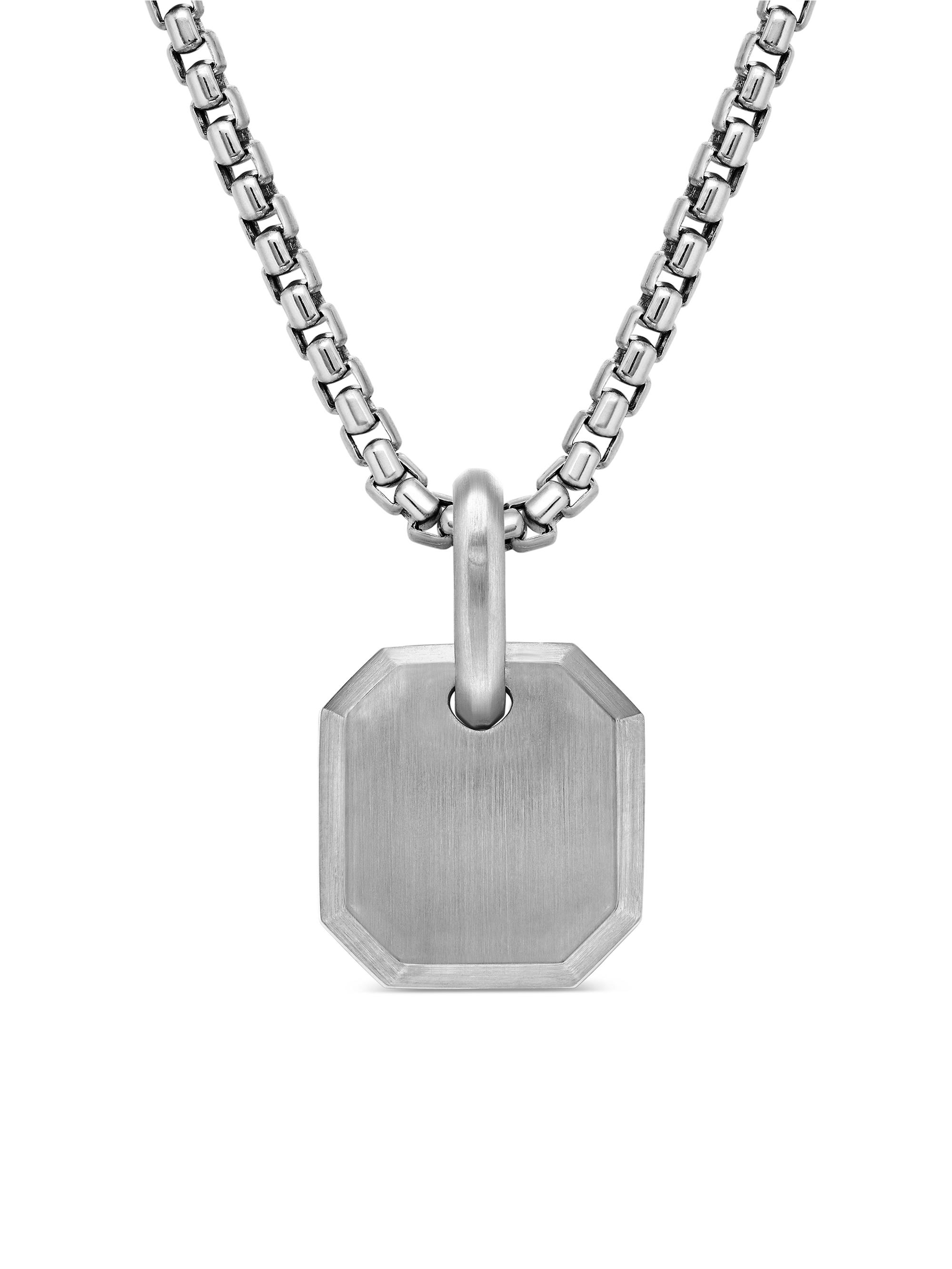 David Yurman Men's Roman Amulet in Platinum, 15MM - Silver