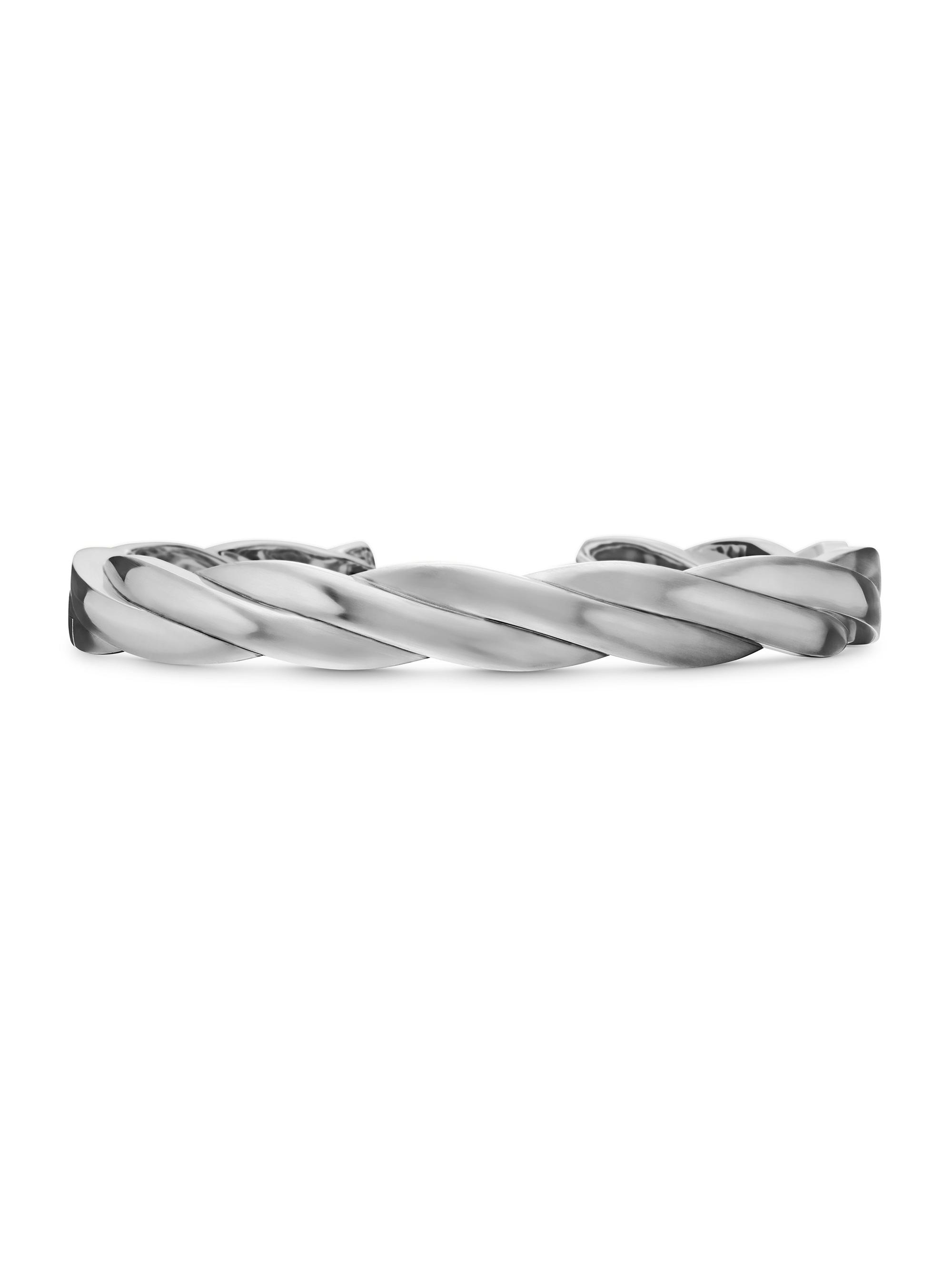 David Yurman Men's DY Helios Cuff Bracelet in Sterling Silver, 9MM - Silver