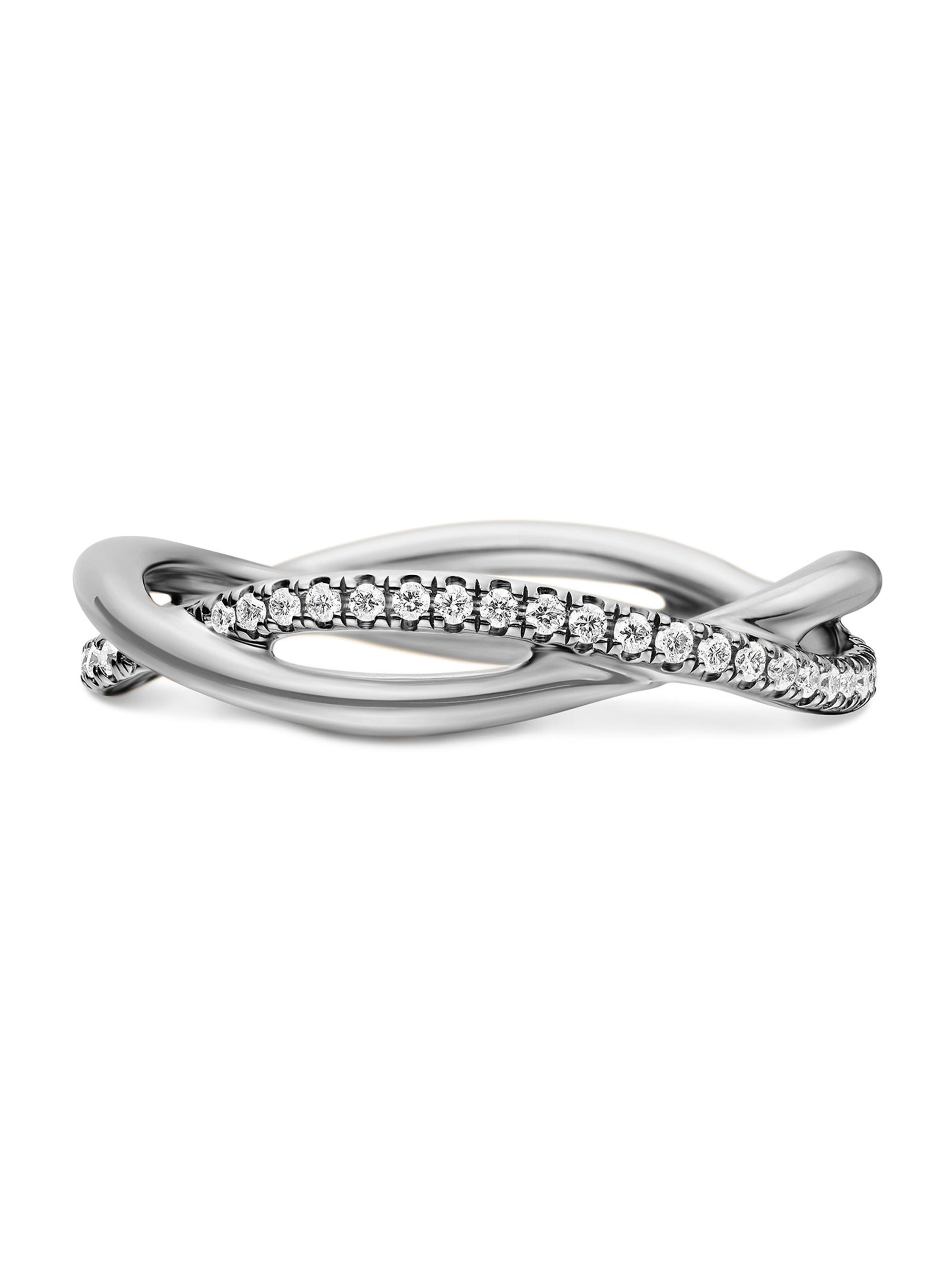 David Yurman Women's Infinity Band Ring in Platinum - Silver
