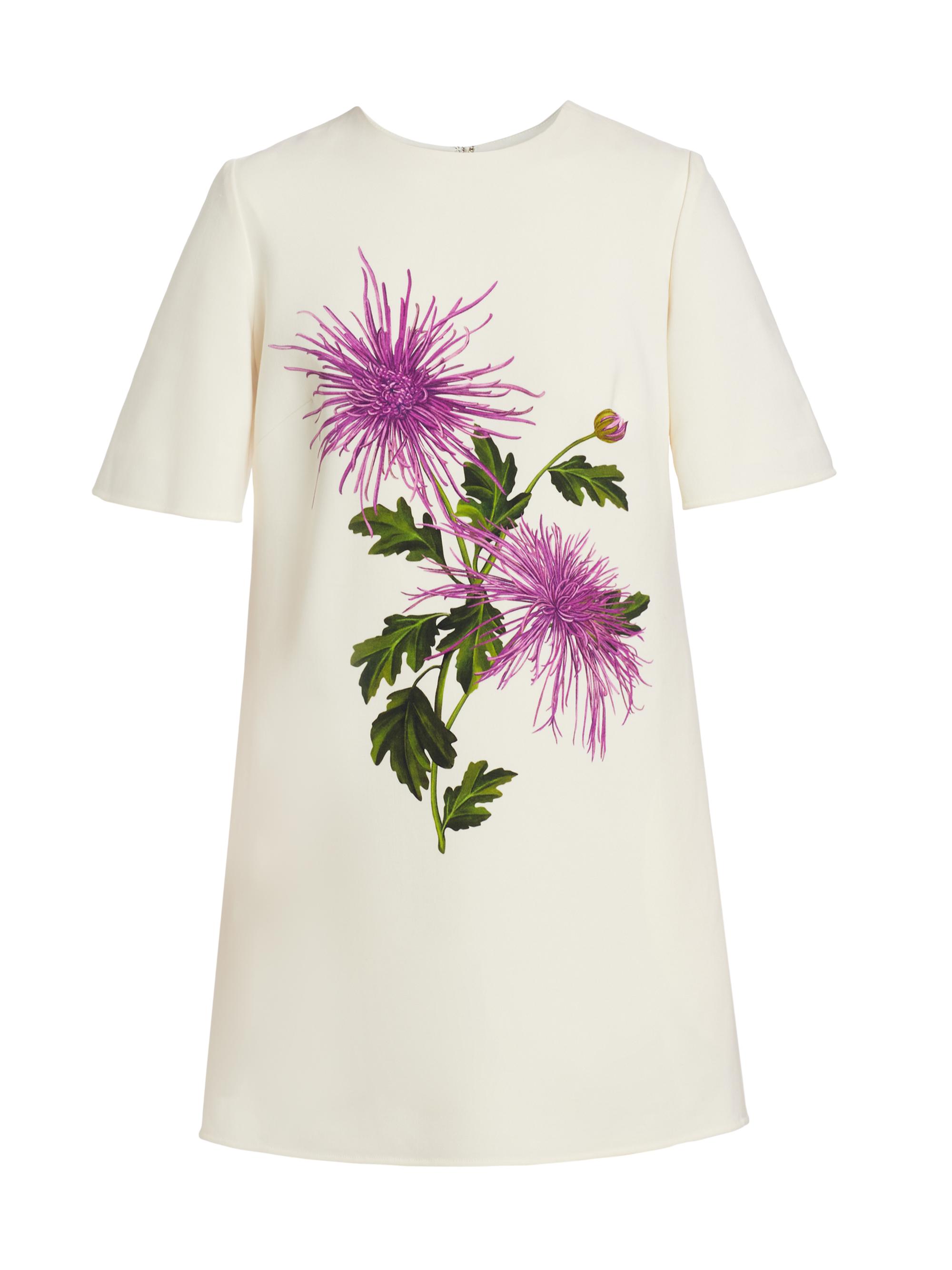Oscar de la Renta Women's Chrysanthemum Wool-Blend Shift Dress -  Purple