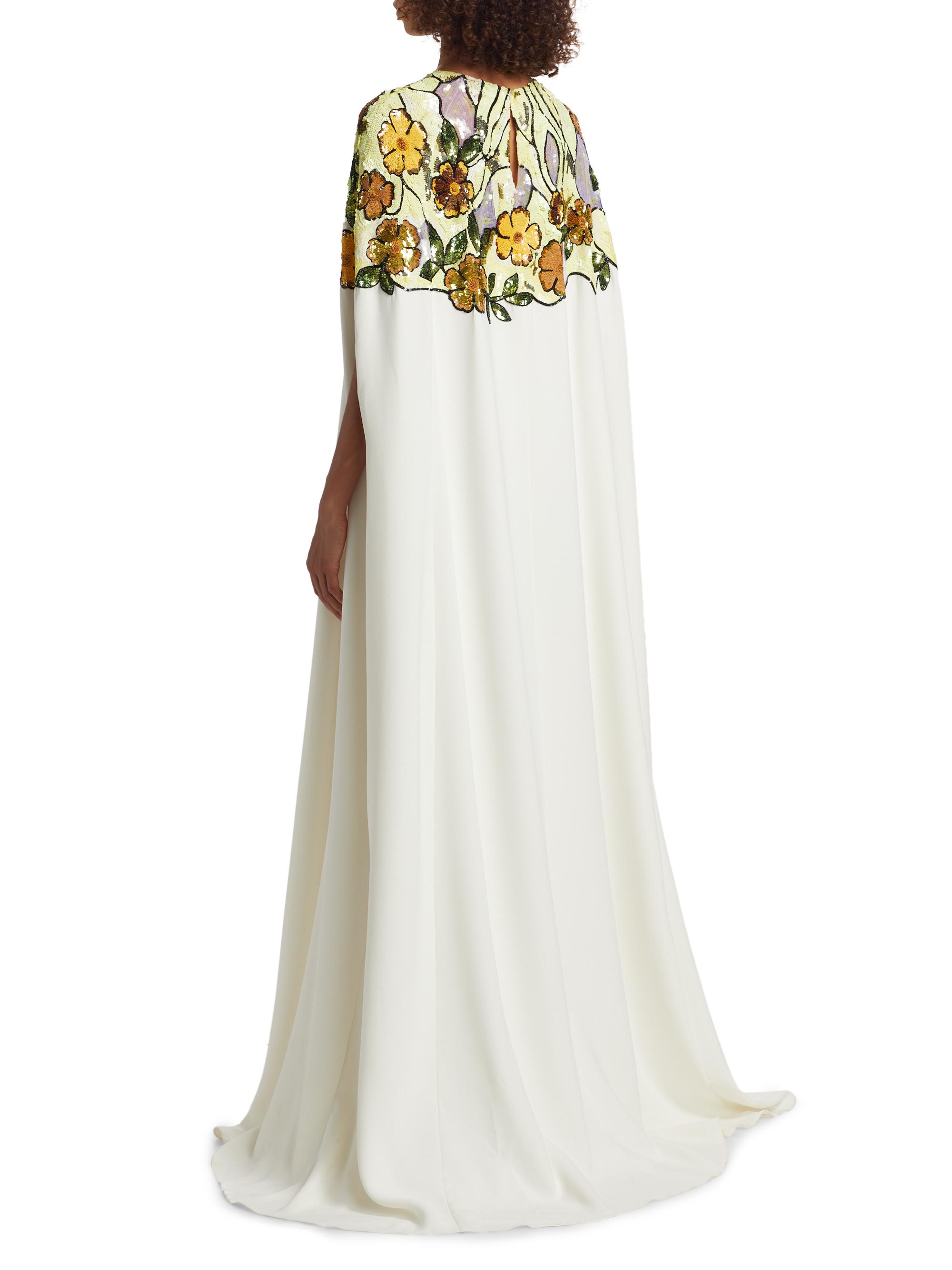 Oscar de la Renta Art Nouveau Sequined Caftan Saks Fifth Avenue