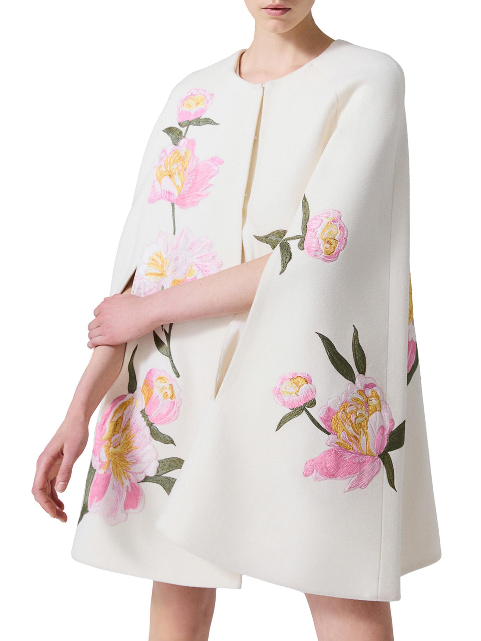 Carolina Herrera Wool-Cashmere Cape Jacket | Saks Fifth Avenue