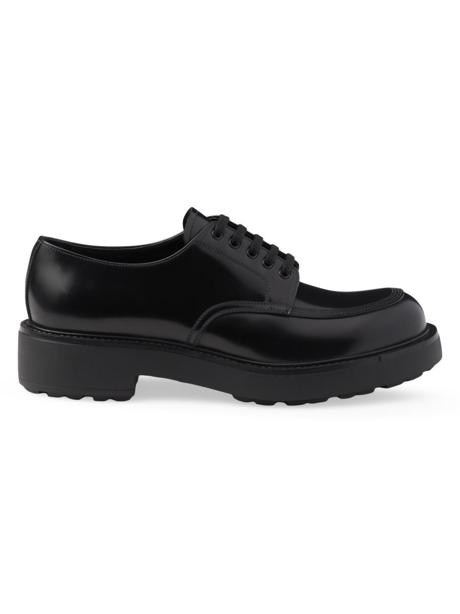 当季大流行 Prada Brushed Leather Derby Shoes | Saks Fifth Avenue 靴