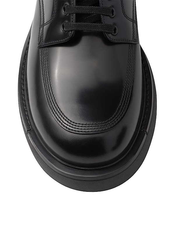 Shop Prada Brushed Leather Derby Shoes | Saks Fifth Avenue Shop Prada Brushed Leather Derby Shoes | Saks Fifth Avenue