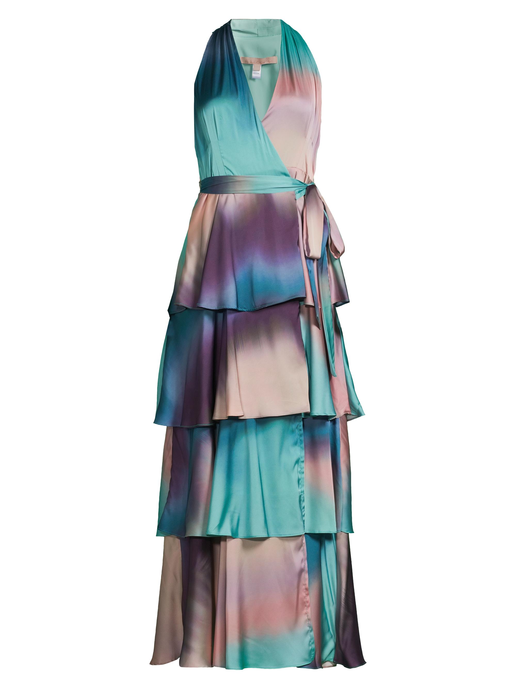 Hutch Women's Paige Ombré Wrap Maxi Dress - Teal Gradient Batik