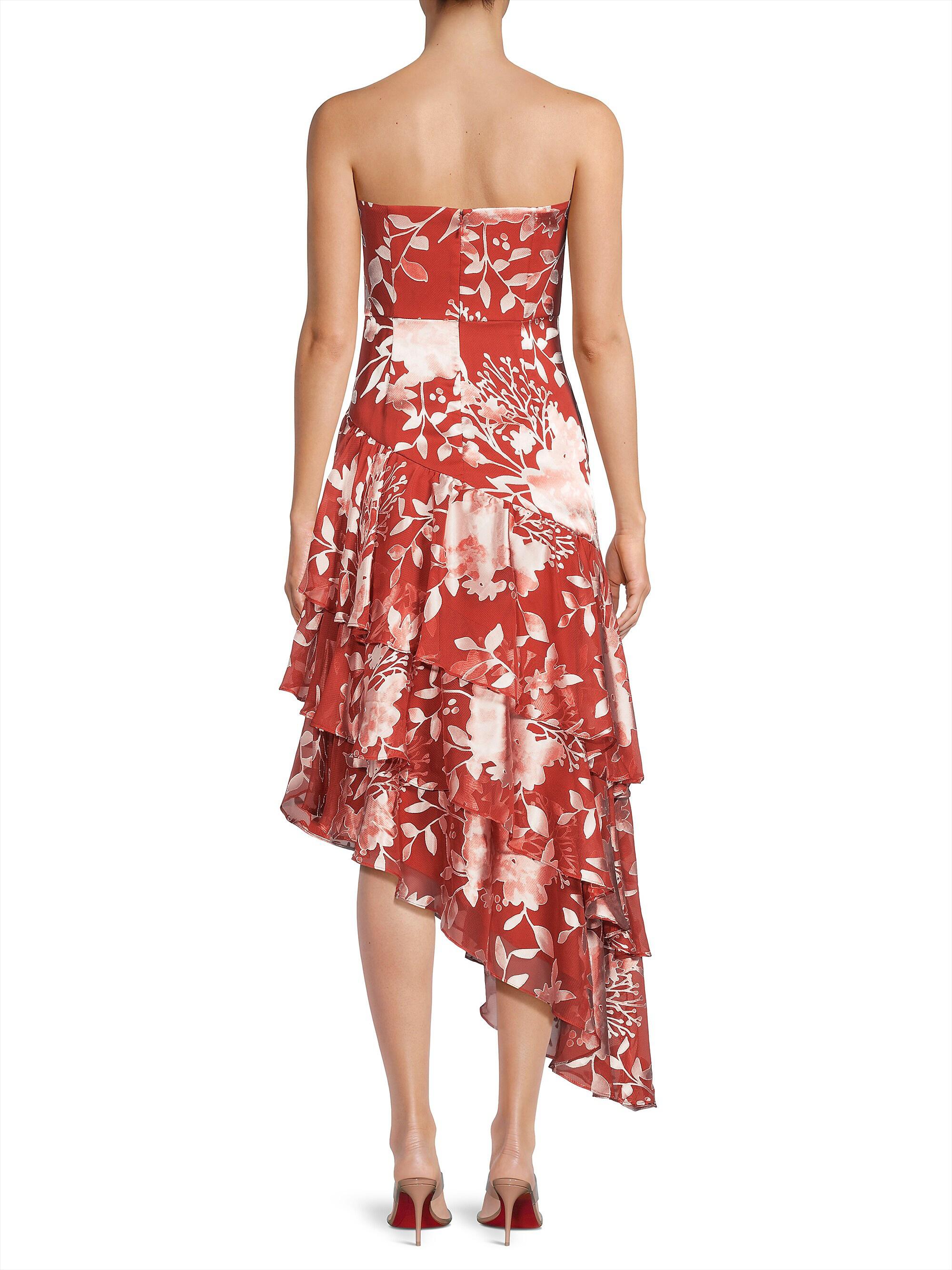 hutch strapless asymmetrical dress HUTCH Women's Strapless Maxi Dress, Size Large, Blue