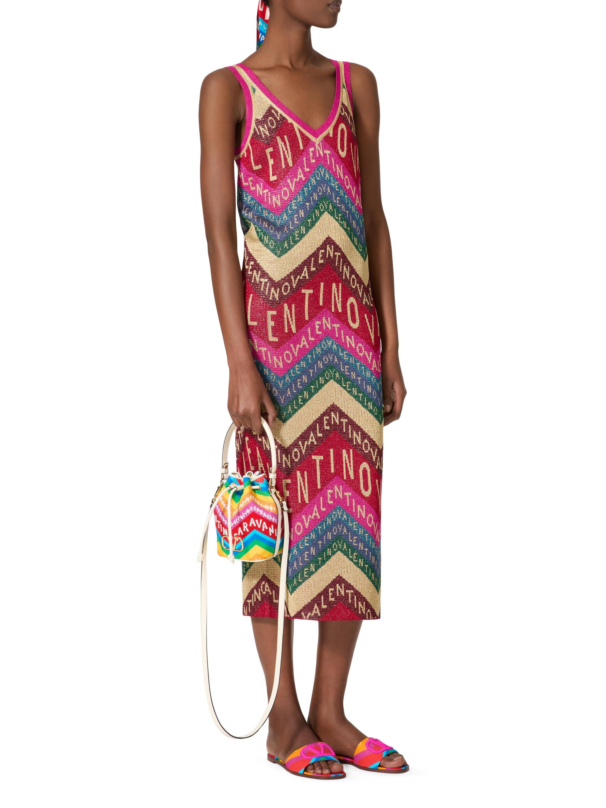 Valentino Garavani Chevron Lurex Dress | Saks Fifth Avenue