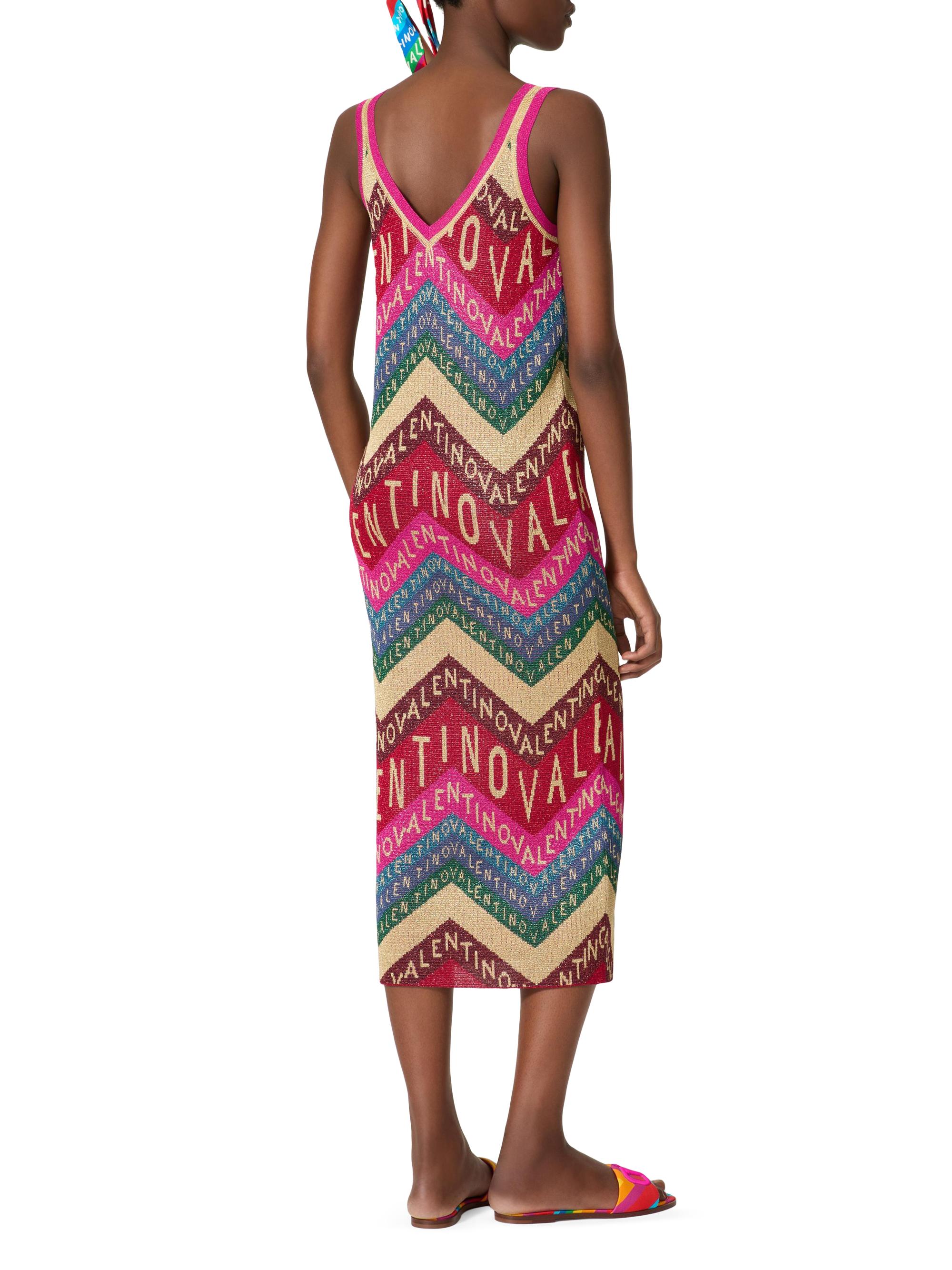 Valentino Garavani Chevron Lurex Dress | Saks Fifth Avenue