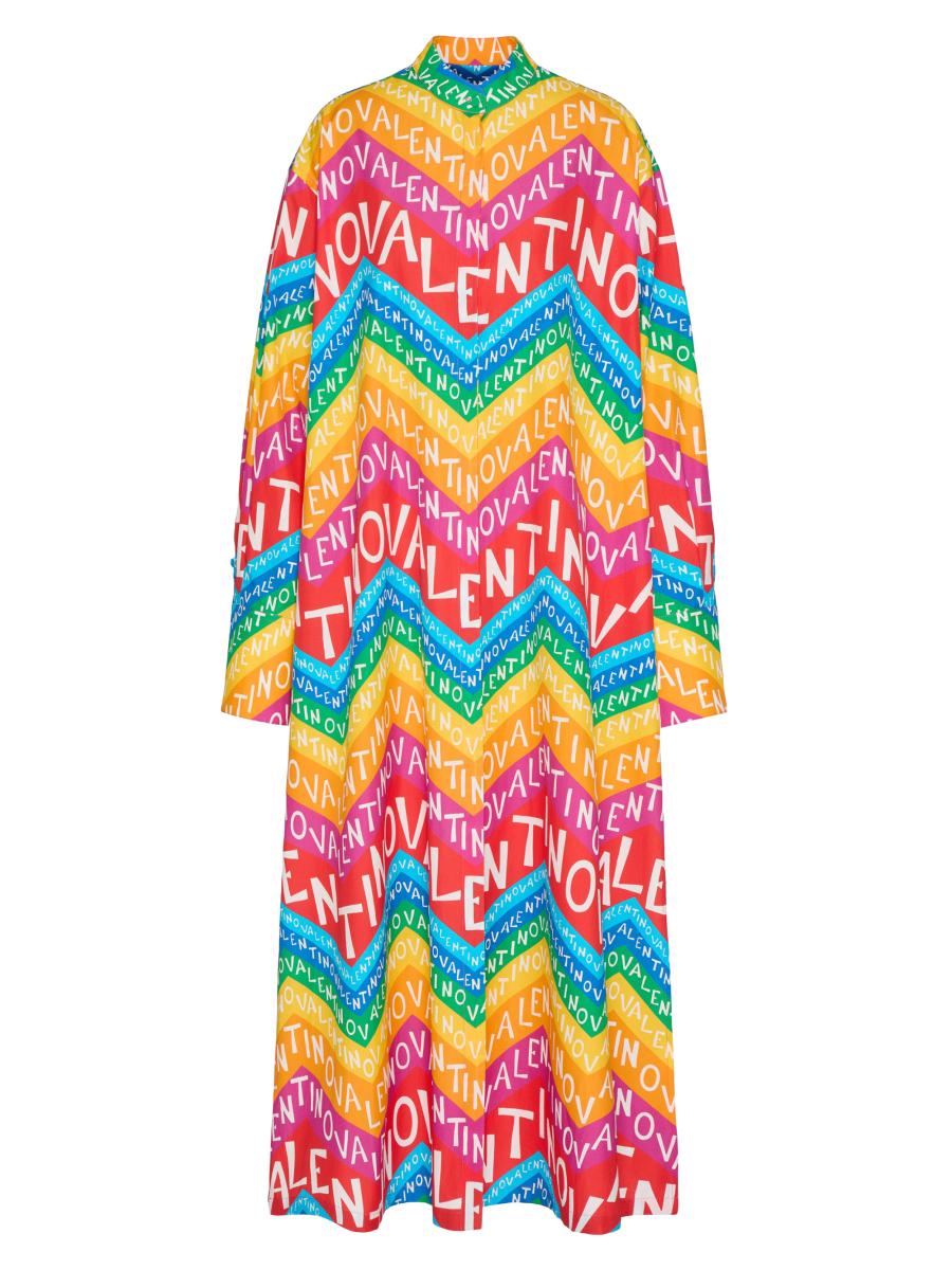 Valentino Garavani Chevron Poplin Midi Dress 24 | Saks Fifth