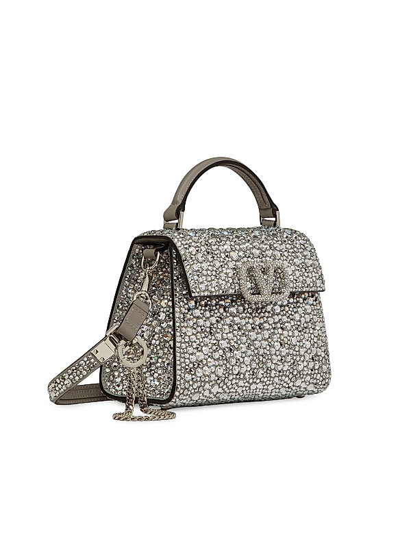 Shop Valentino Garavani Mini VSling Handbag with Sparkling Shop Valentino Garavani Mini VSling Handbag with Sparkling