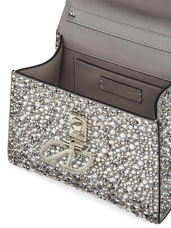 Shop Valentino Garavani Mini VSling Handbag with Sparkling Shop Valentino Garavani Mini VSling Handbag with Sparkling