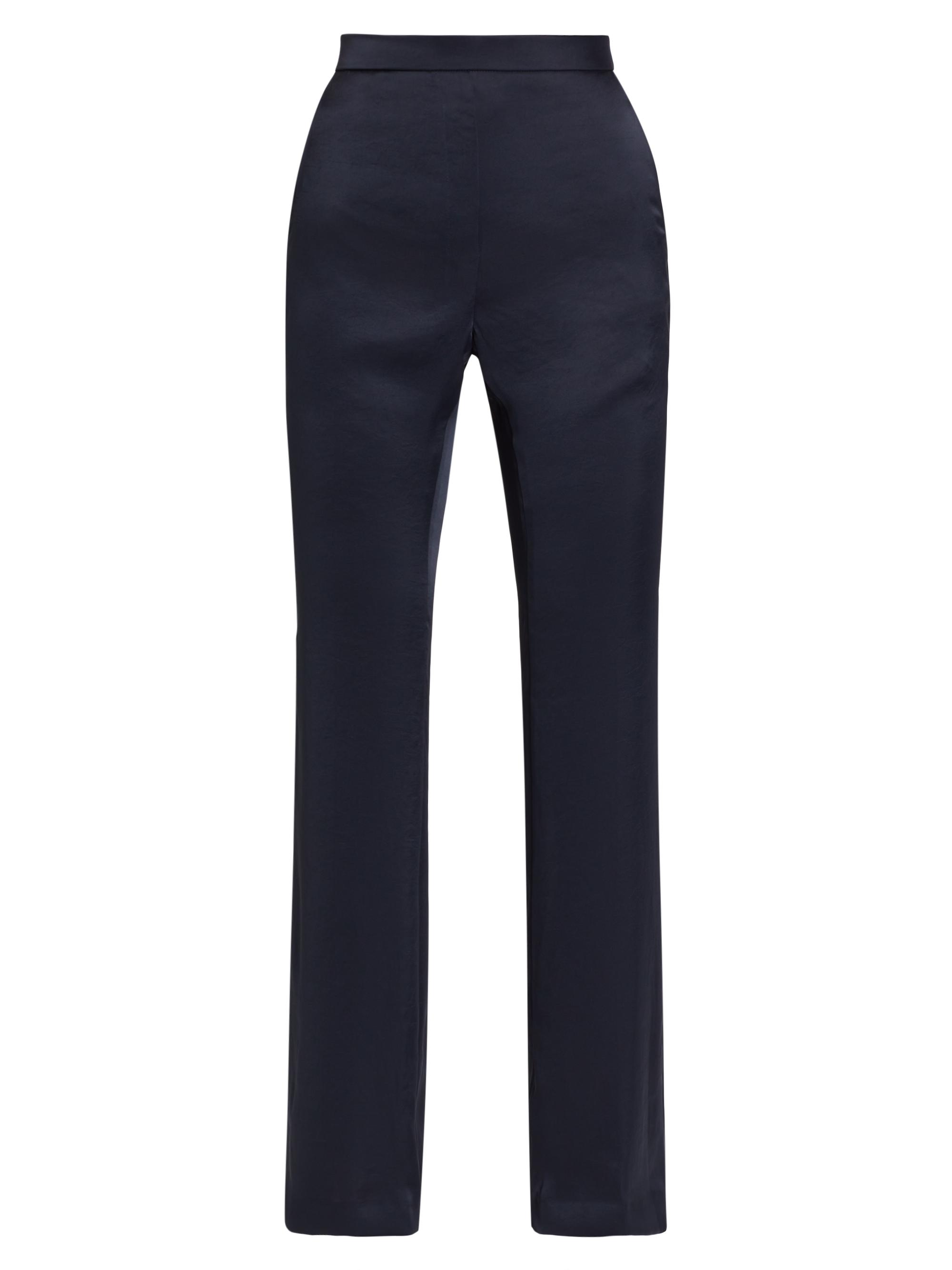 Theory Women's Slim-Straight Full Trousers - Nocturne Navy