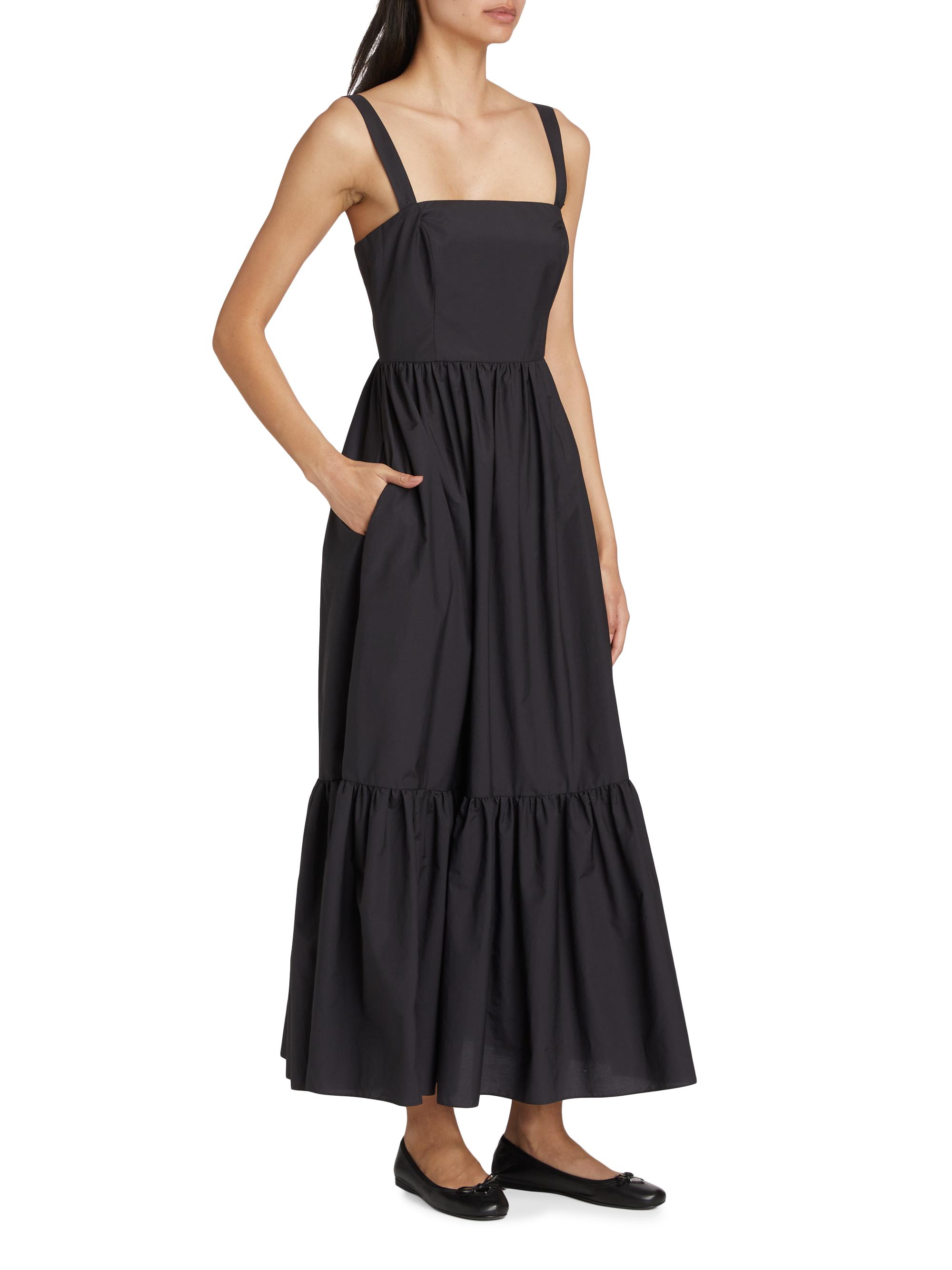 chinese dress ladies Theory Layered Trumpet Dress in Crepe Knit Black