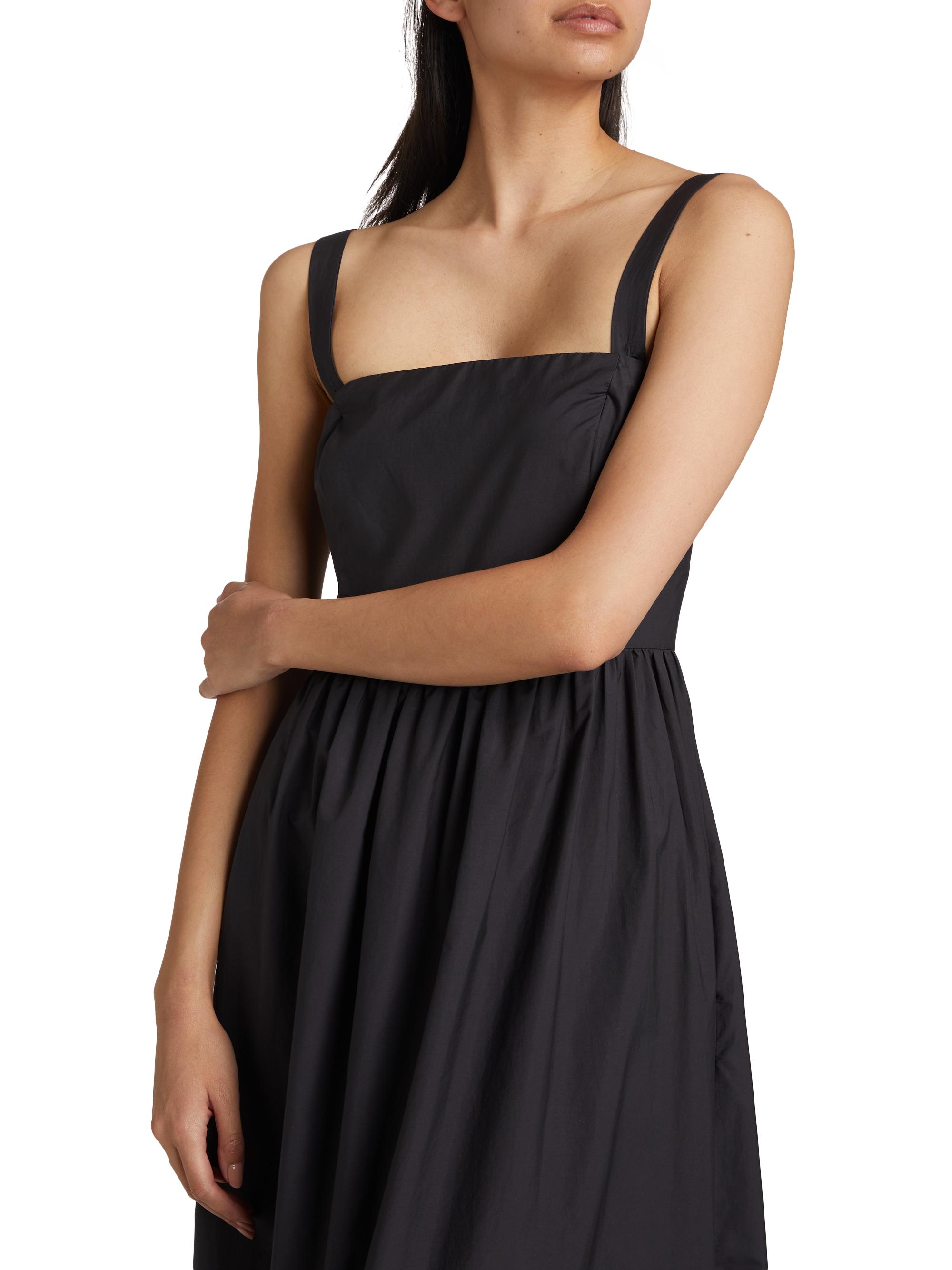 Cotton-Blend Tiered Midi-Dress