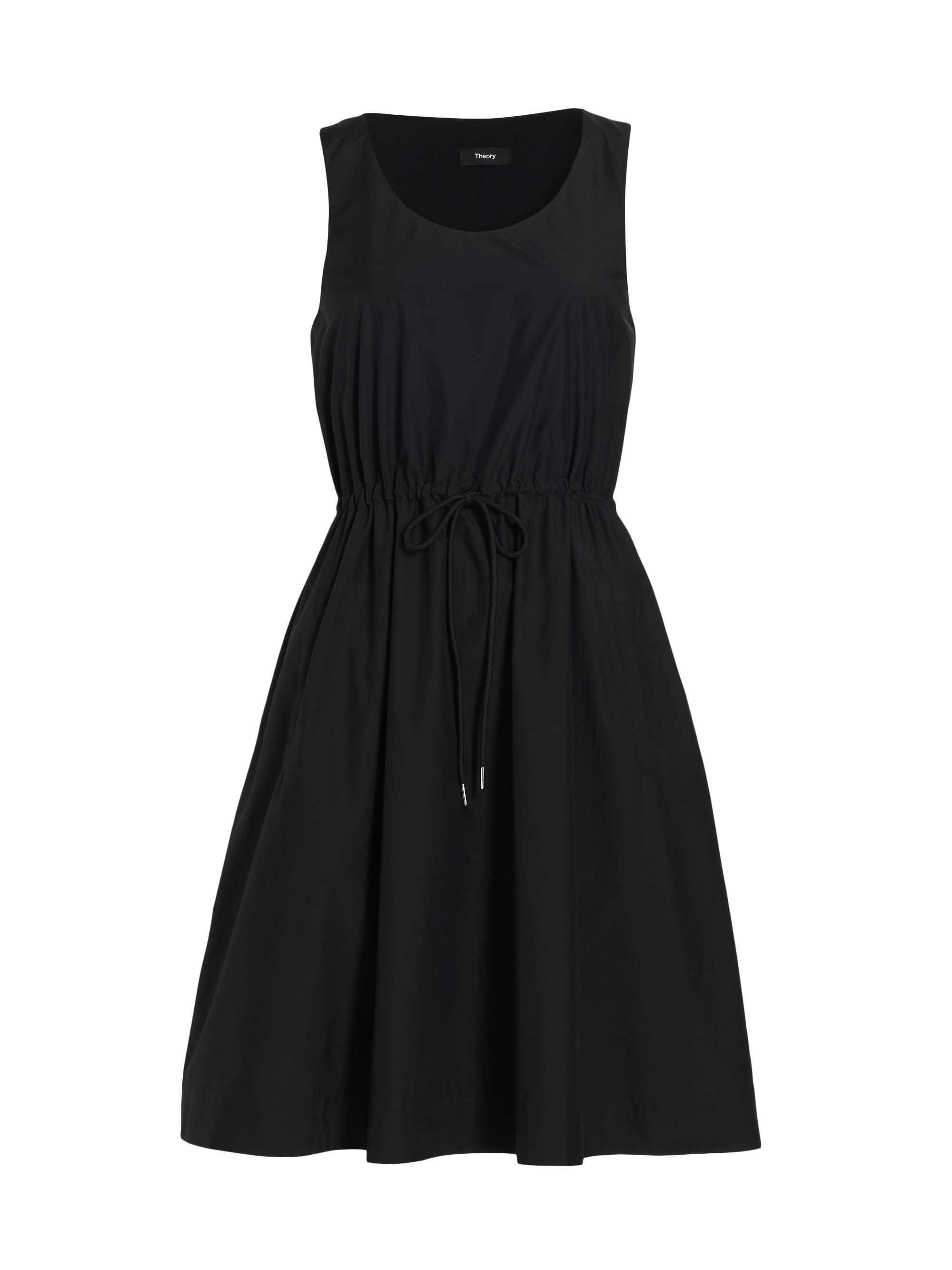 Theory Women's Drawstring Cotton-Blend T-Shirt Minidress - Black