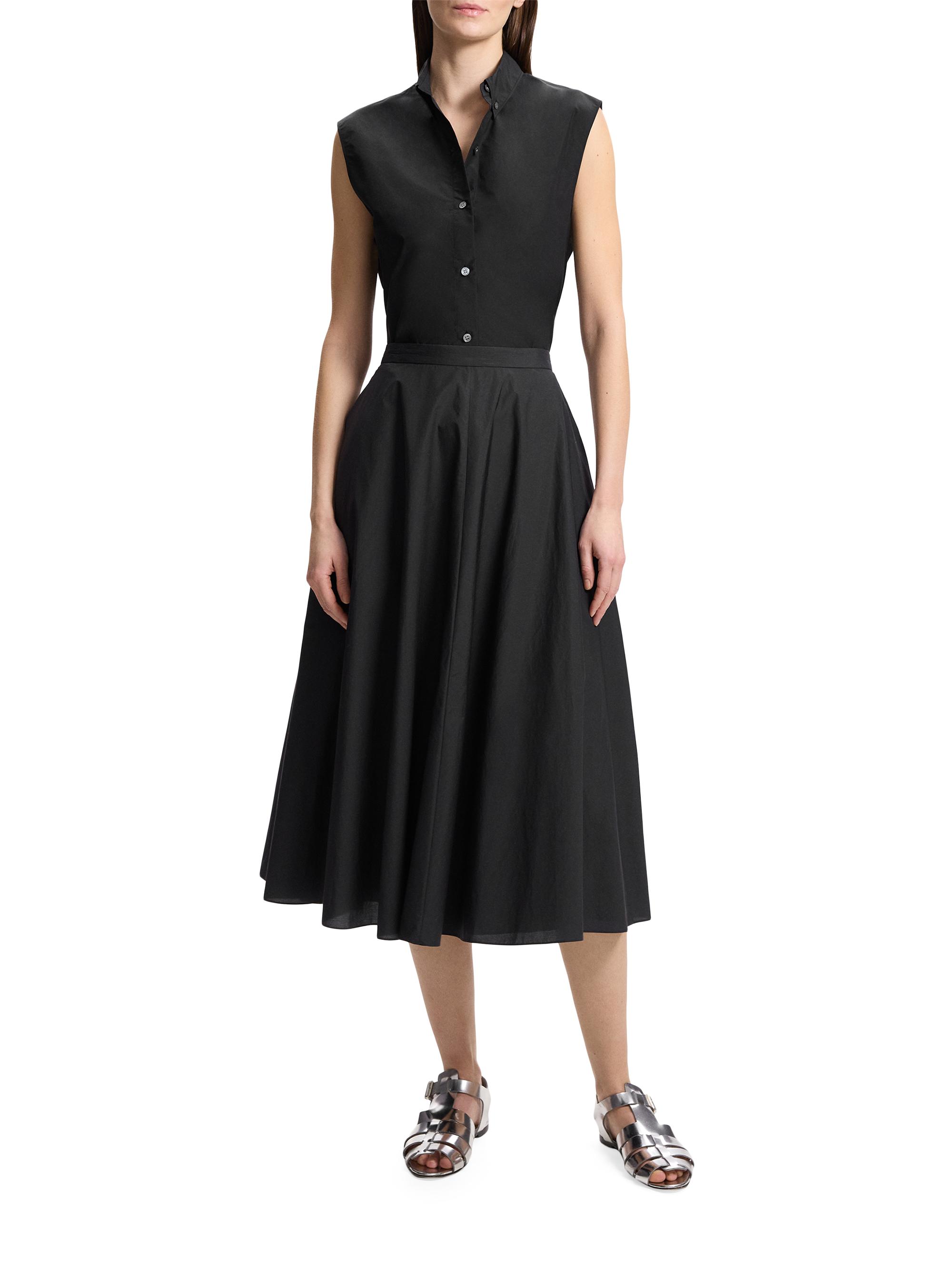 Theory Women's Full Circle Midi Skirt - Black