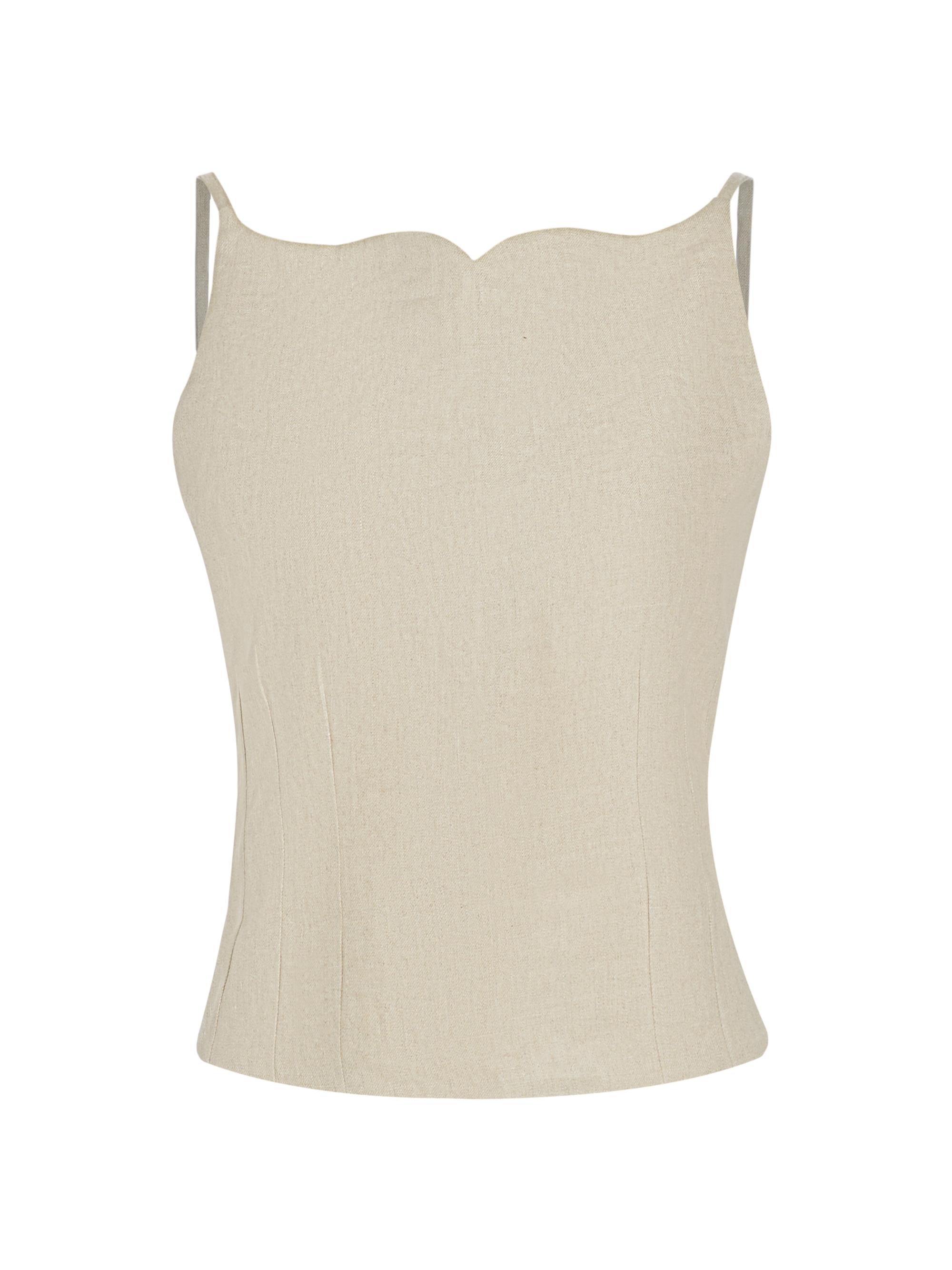 Atelier Crump Women's Cayetana Linen Top - Sand