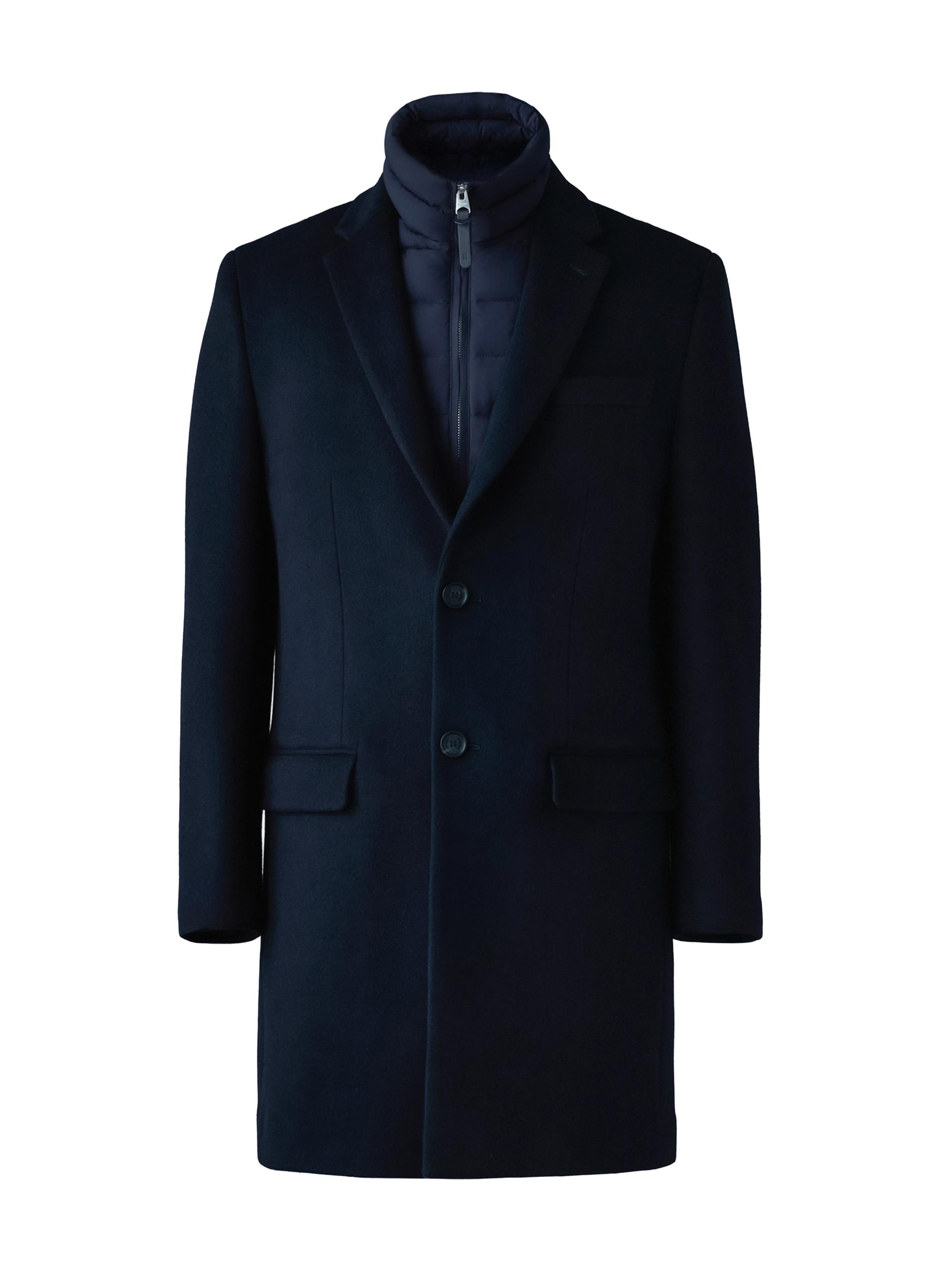 Mackage Men's Skai Down-Lined Wool Coat - Navy