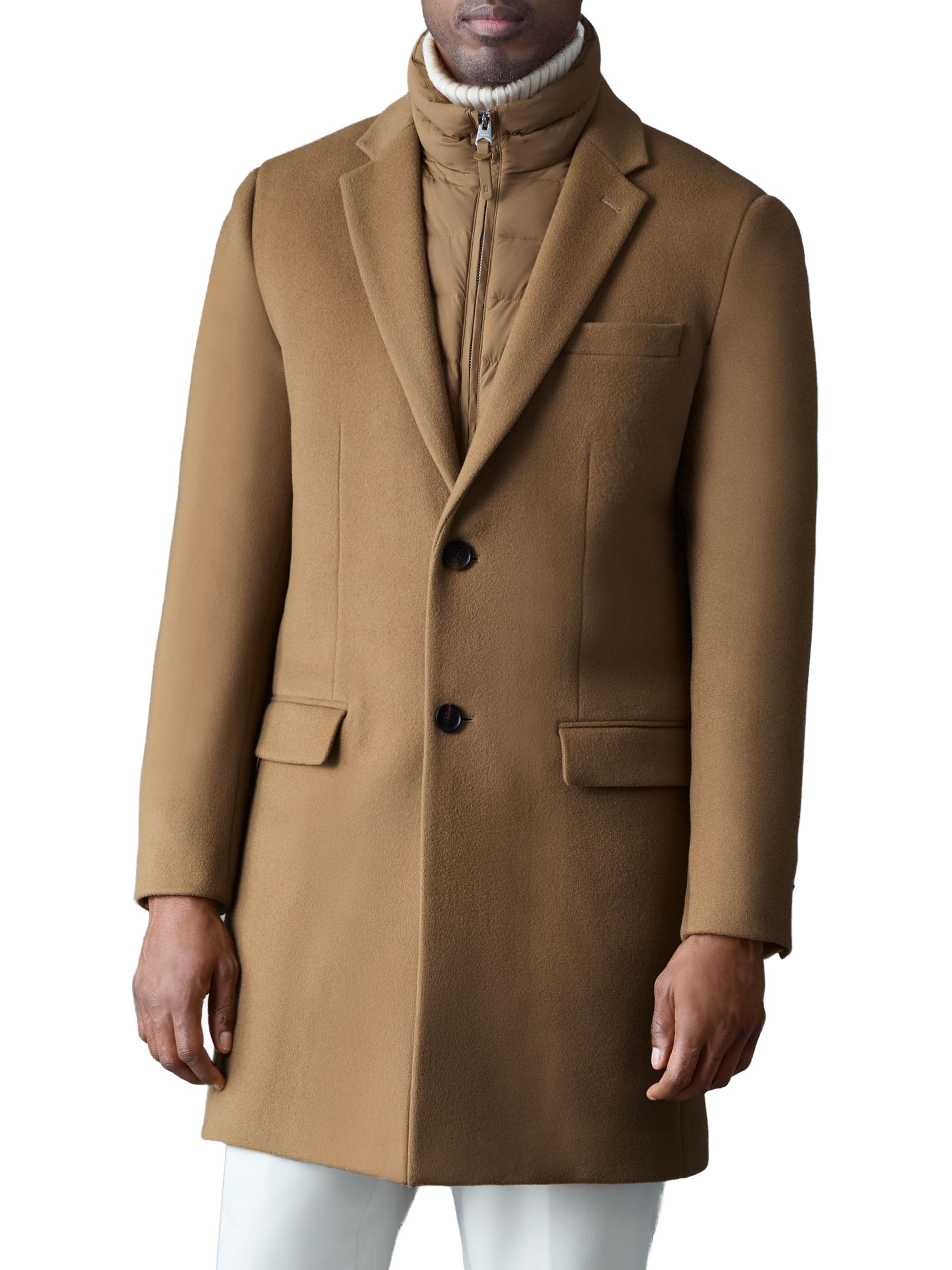 Mackage Men's Skai Down-Lined Wool Coat - Otter
