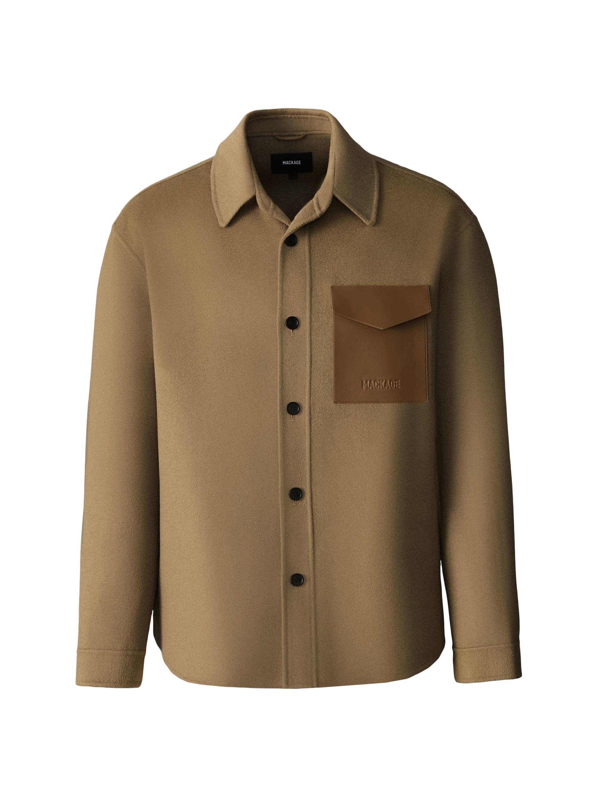 Mackage Men's Emmanuel Wool Overshirt - Light Camel