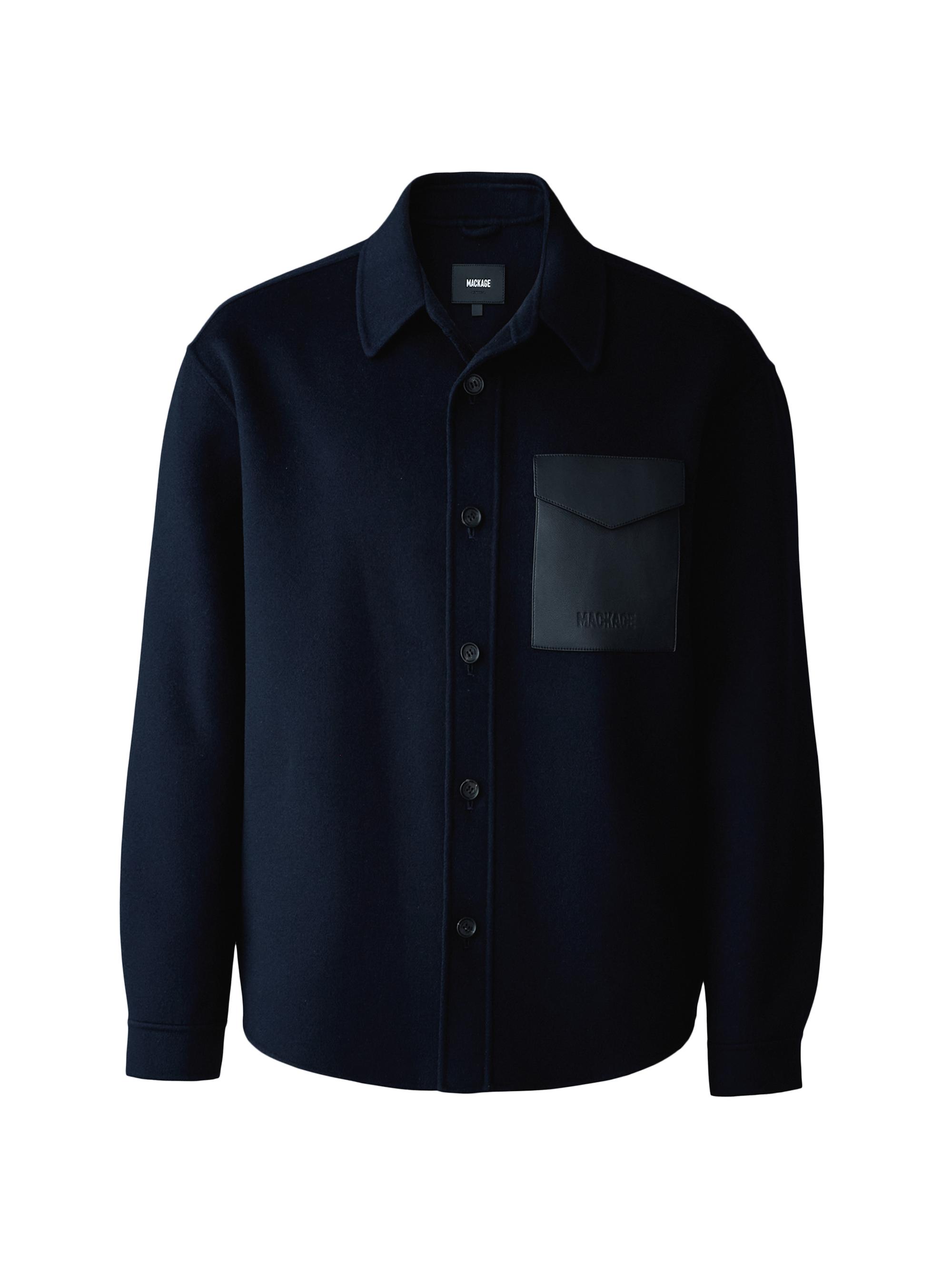 Mackage Men's Emmanuel Wool Overshirt - Navy