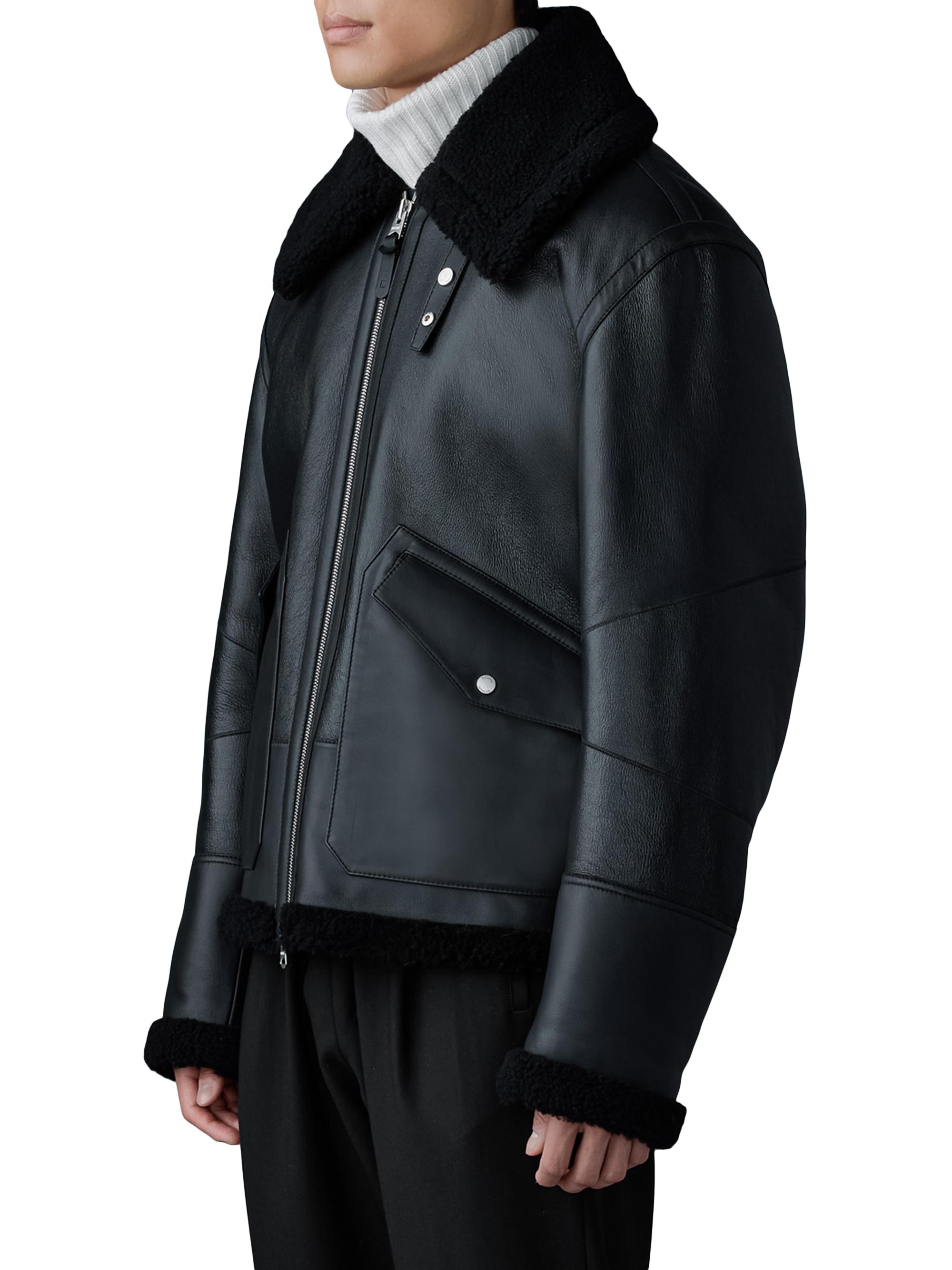 Atlas Shearling & Leather Aviator Jacket