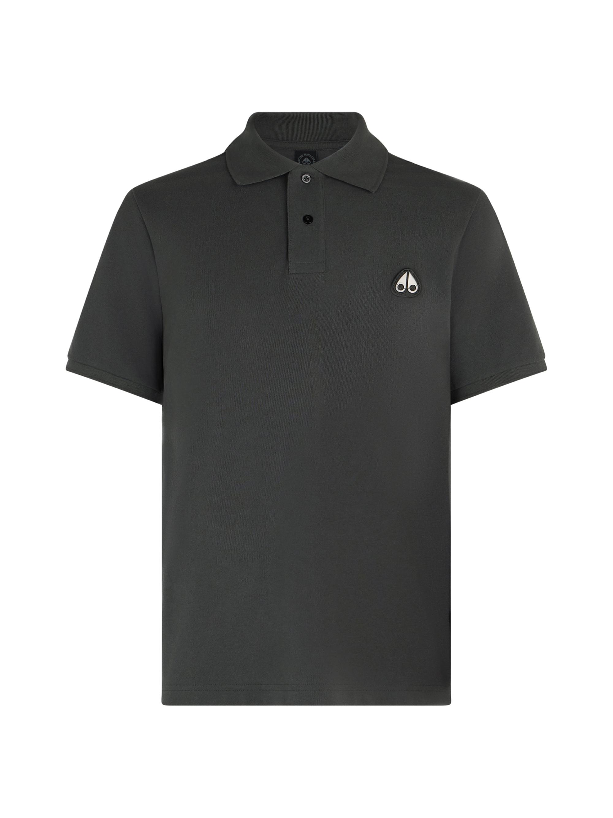 Moose Knuckles Men's Everett Logo Polo Shirt - Cement