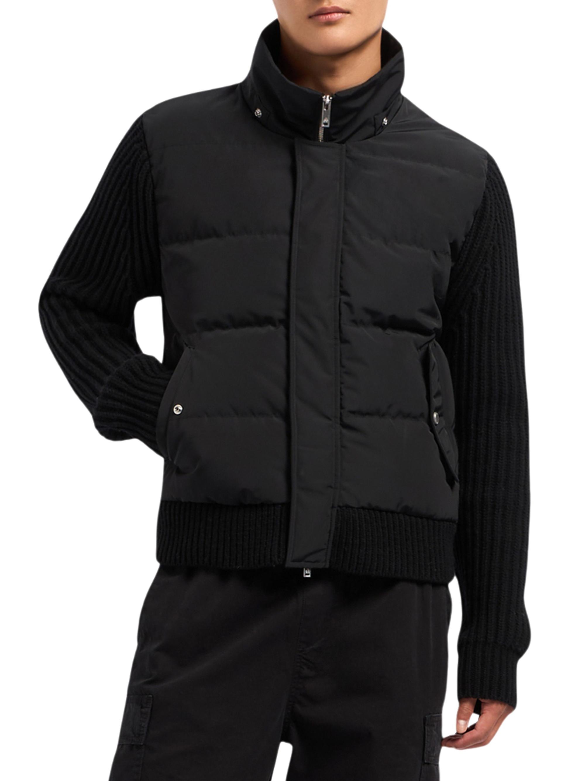 Moose Knuckles Maple Hybrid Mixed-Media Bomber Jacket | Saks Fifth