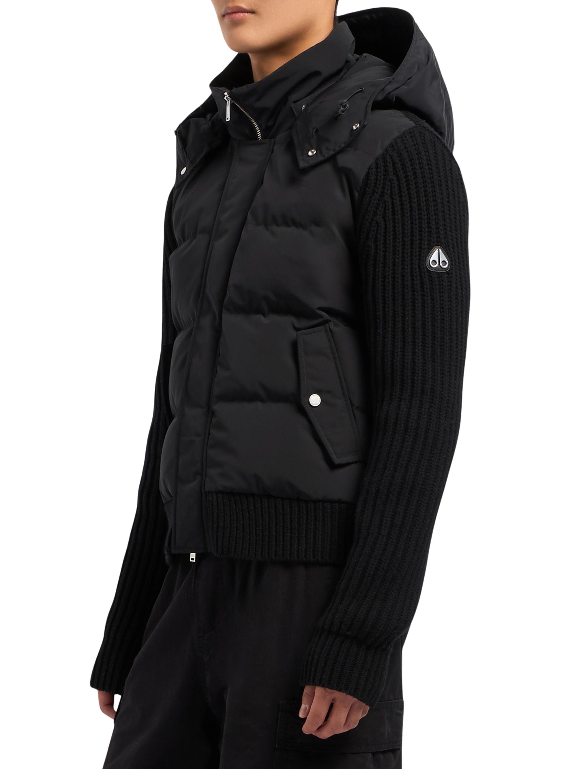 Moose Knuckles Maple Hybrid Mixed-Media Bomber Jacket | Saks Fifth