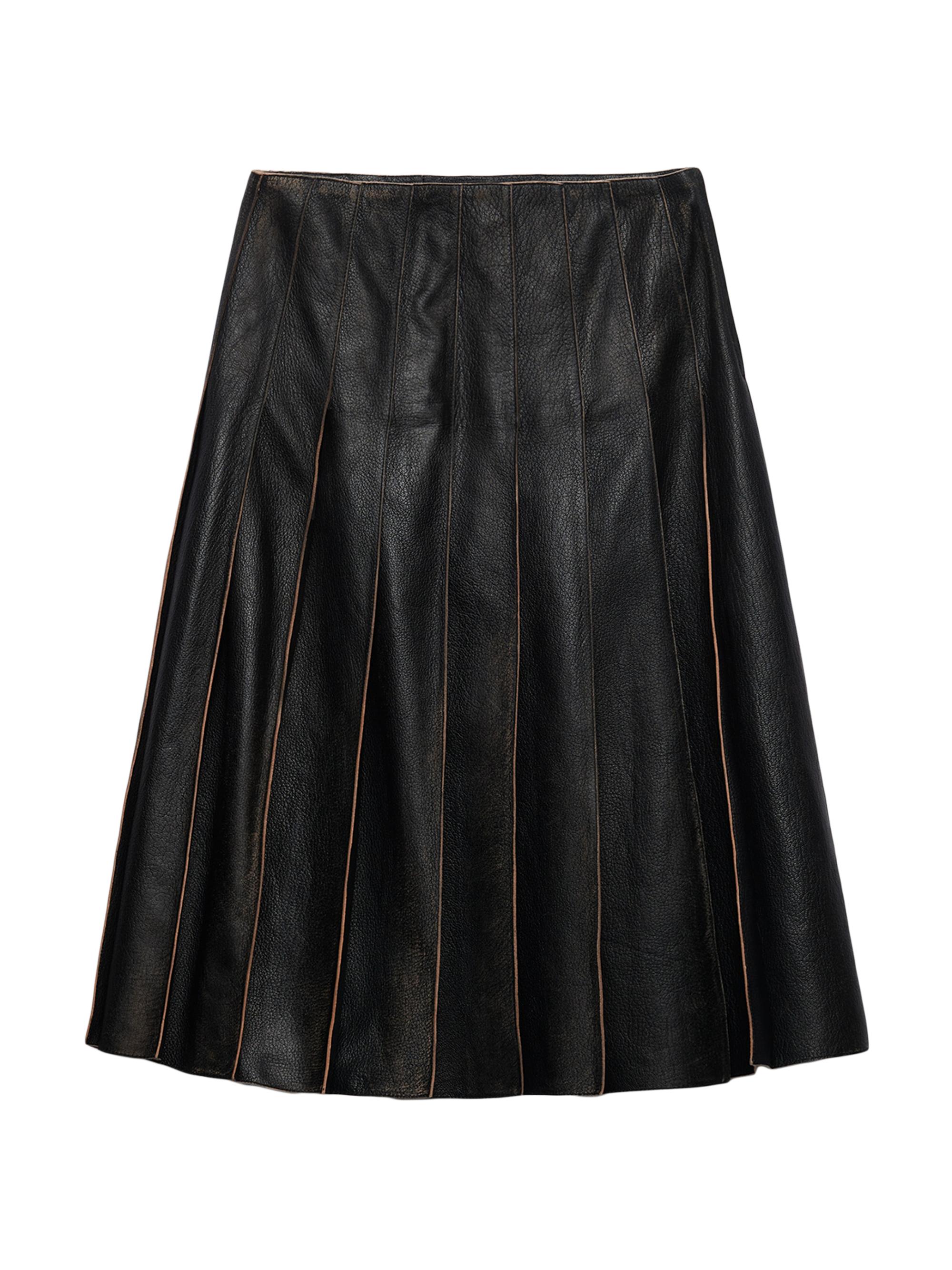 PRADA (プラダ) ☆ ① P147N Pleated Chiffon Skirt レディース  