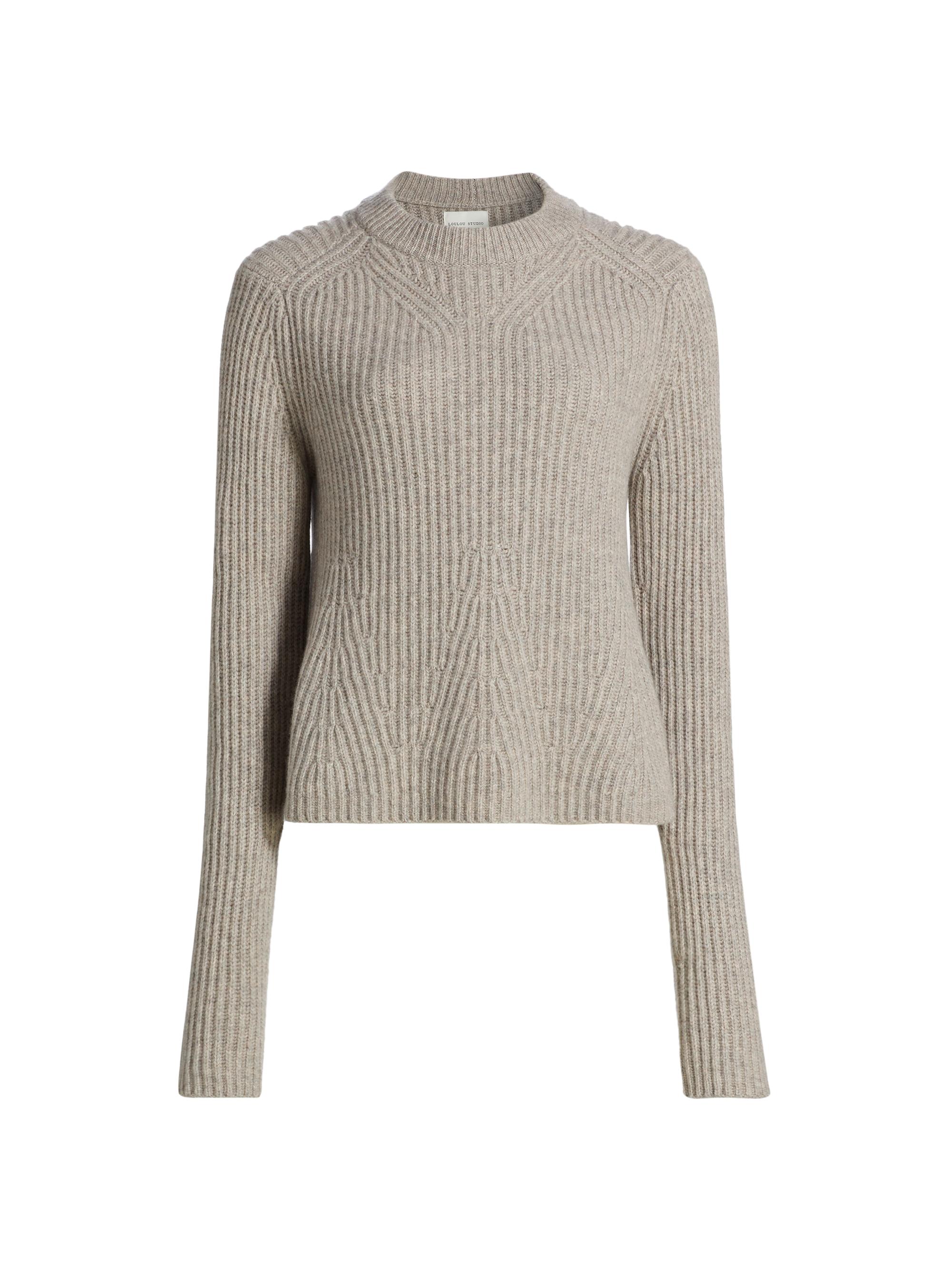 Loulou Studio Women's Ribbed Cashmere Sweater - Bloom Melange