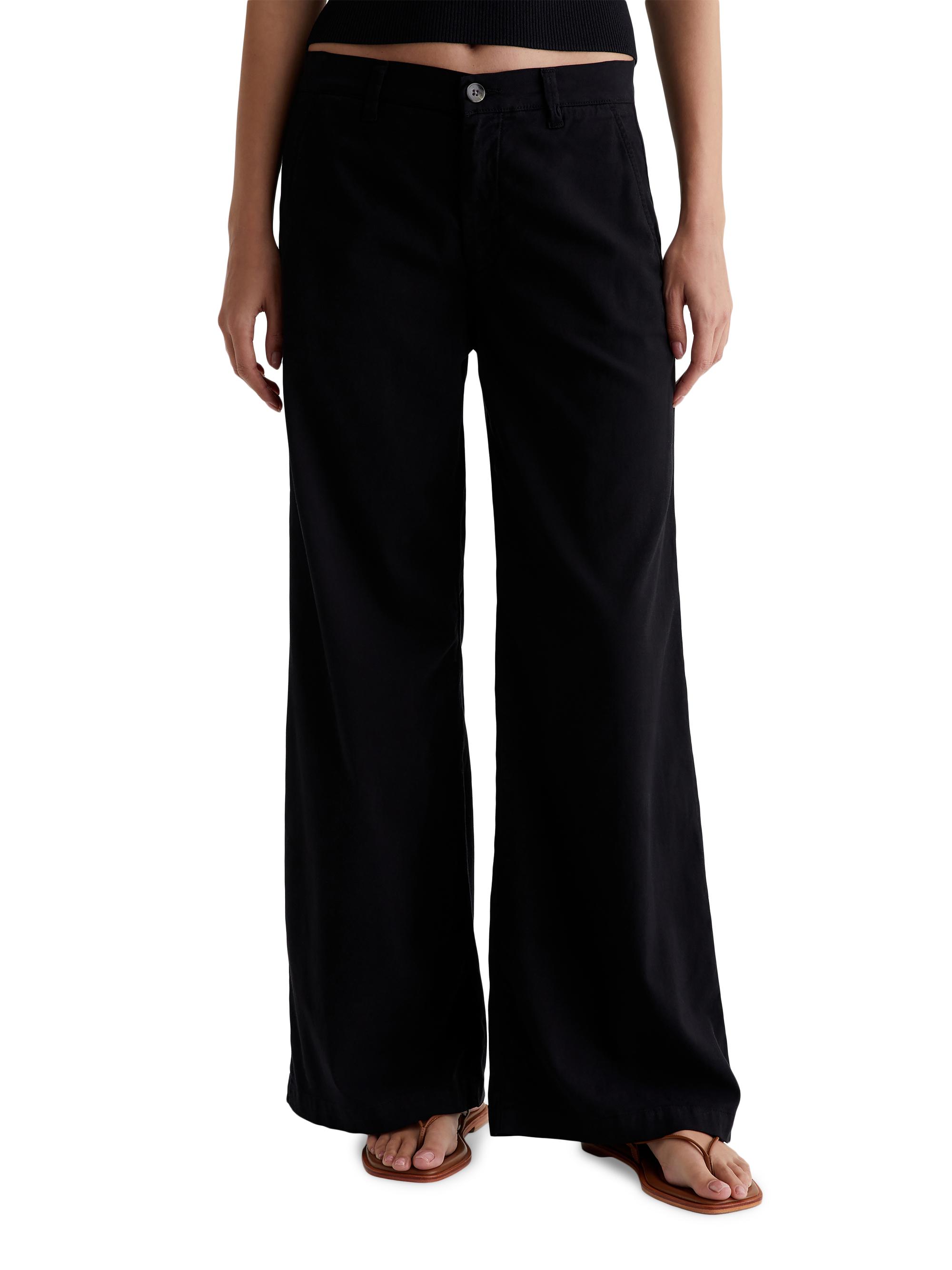 AG Jeans Women's Caden Wide-Leg Jeans - Super Black