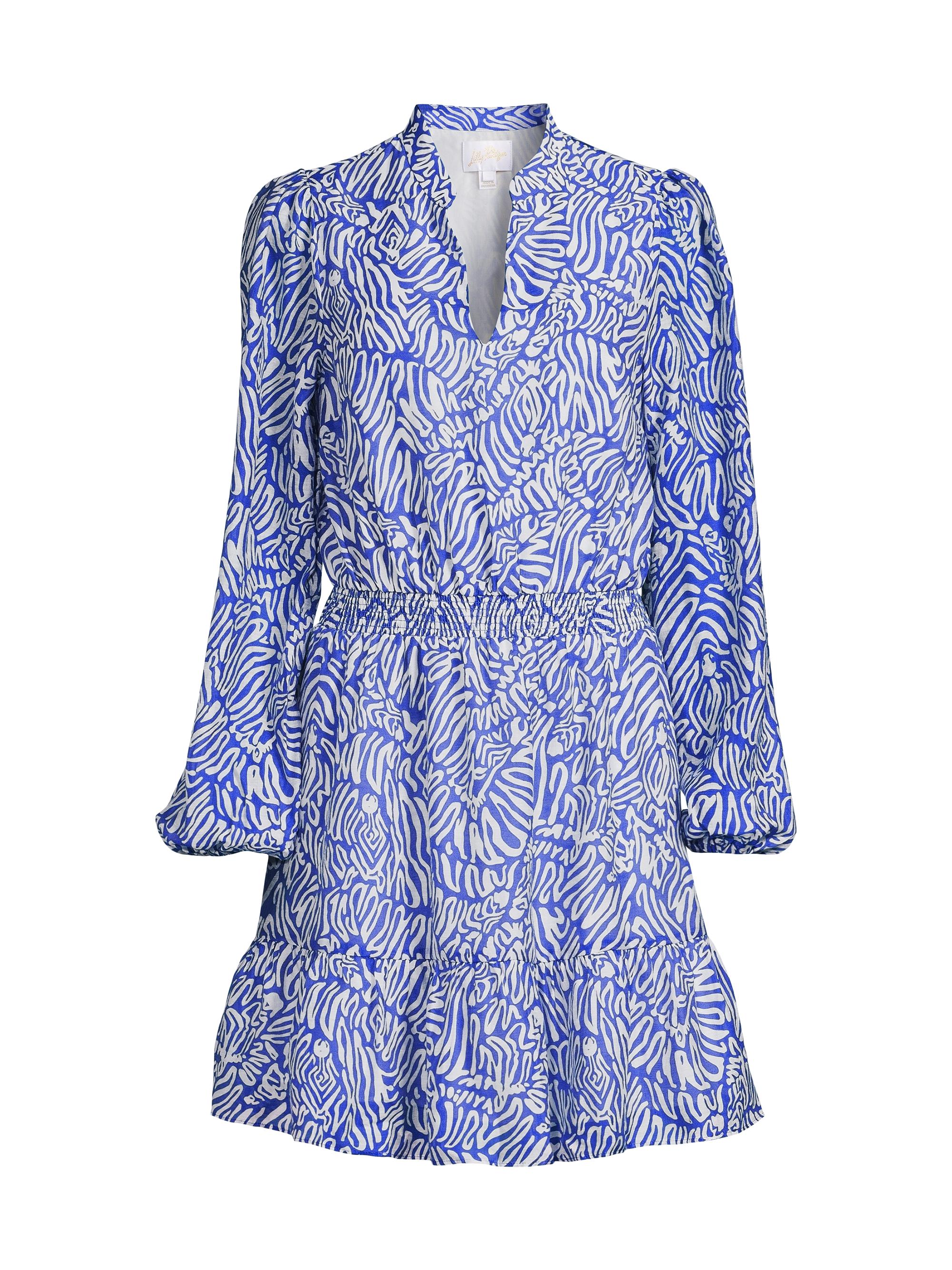 Lilly Pulitzer Women's Axton Split-Neck Dress - Martinique Blue